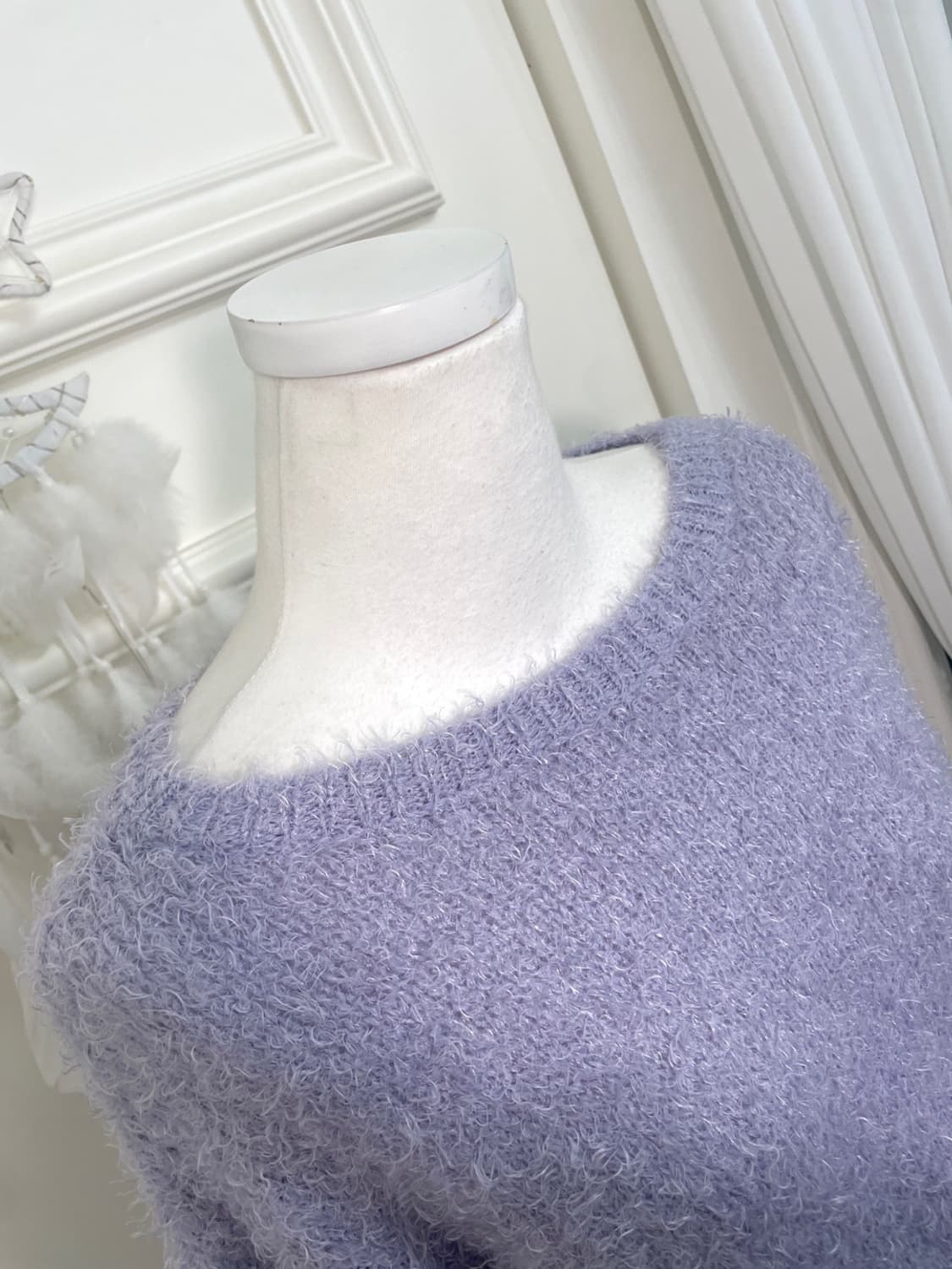 purple sleeve pleats cute sweater 상품이미지7