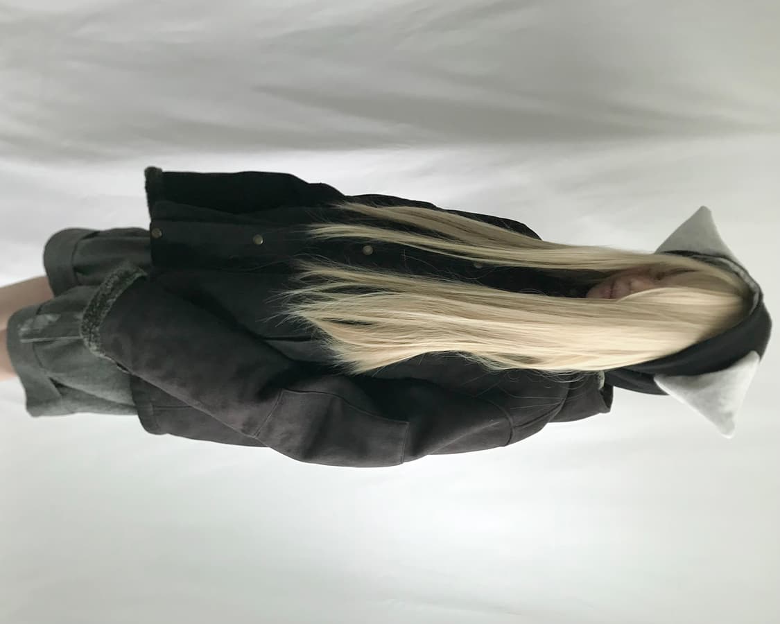 Charcoal thick washing hooded mustang 상품이미지3