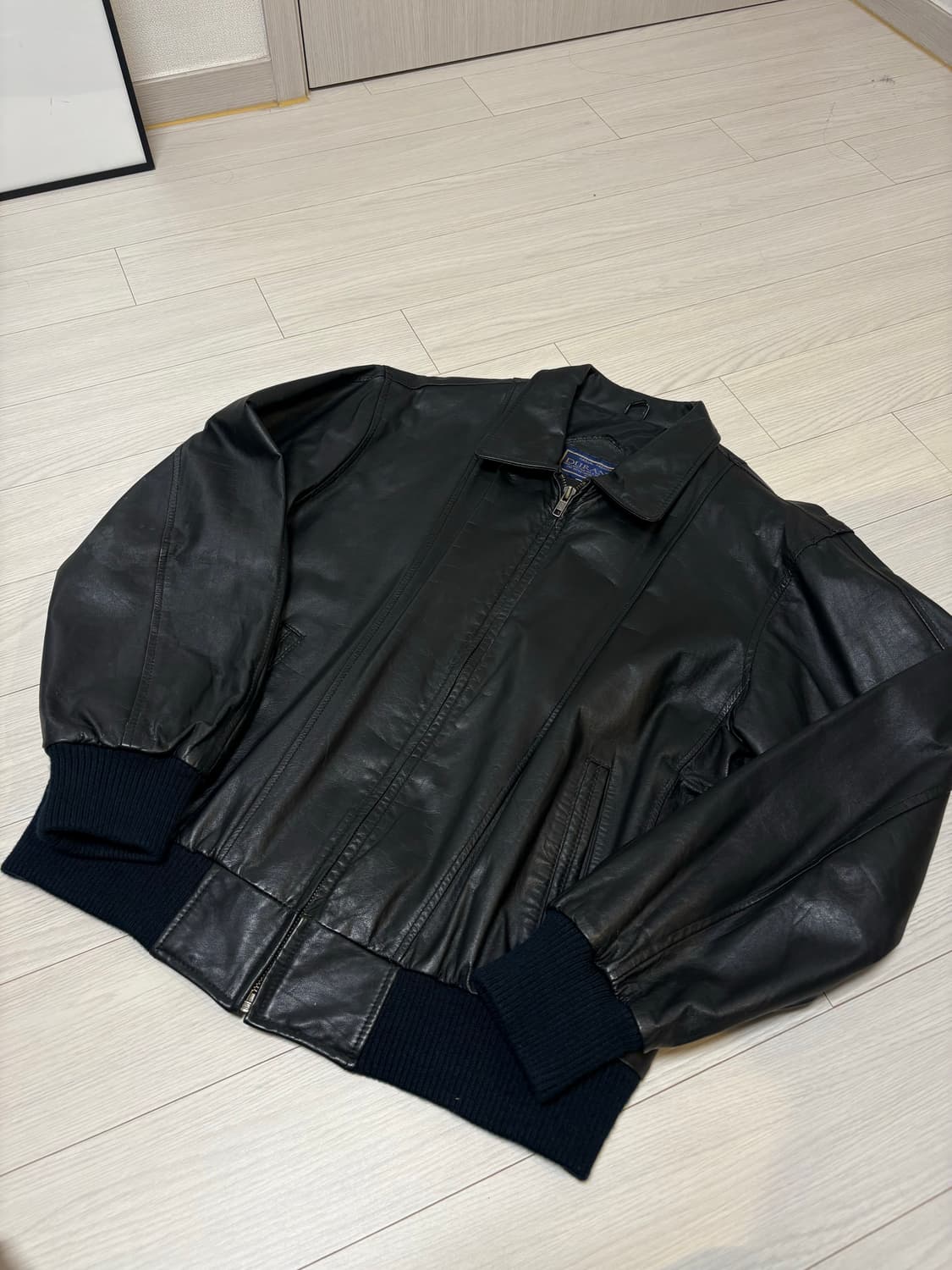 빈티지 웨스턴 레더 봄버 가죽 블루종 자켓 상품이미지2