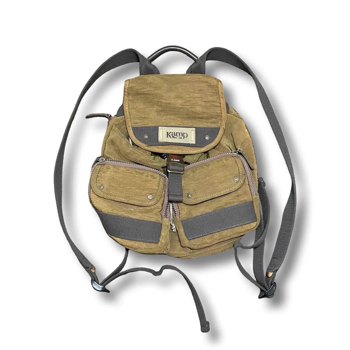Kamp 켐프 빈티지 복조리 백팩 브라운카키색 상품이미지1