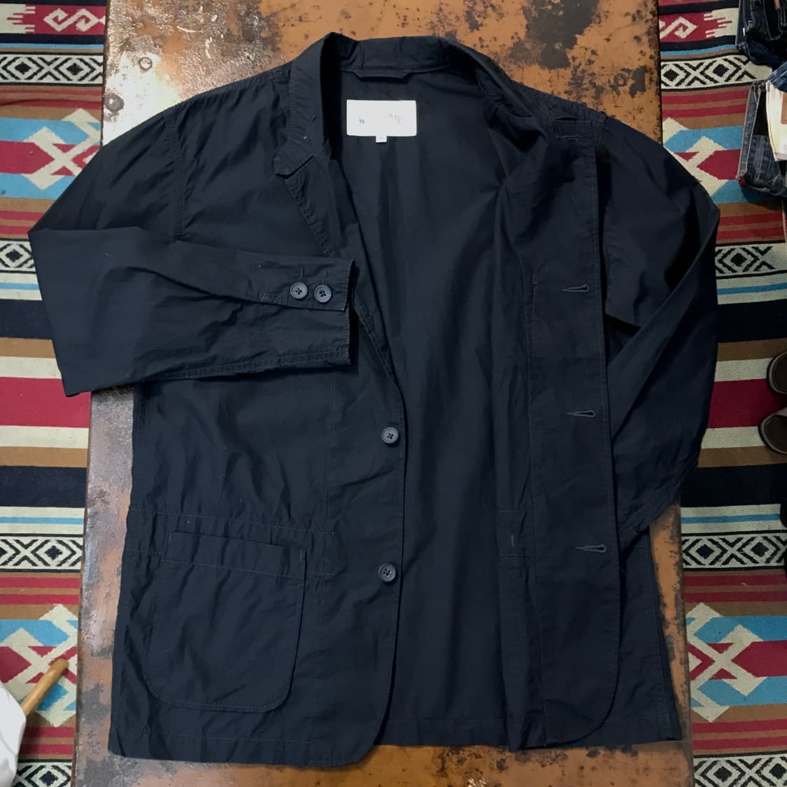 빅존 딥 네이비 쓰리버튼 코튼 블레이저 자켓 남성 102 여성 프리사이즈 상품이미지5