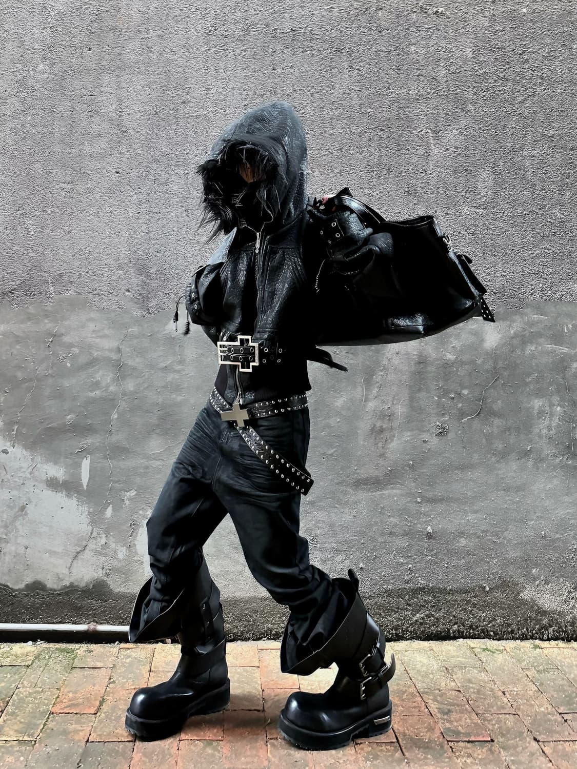 Cross Bolt Stud Belt 상품이미지9