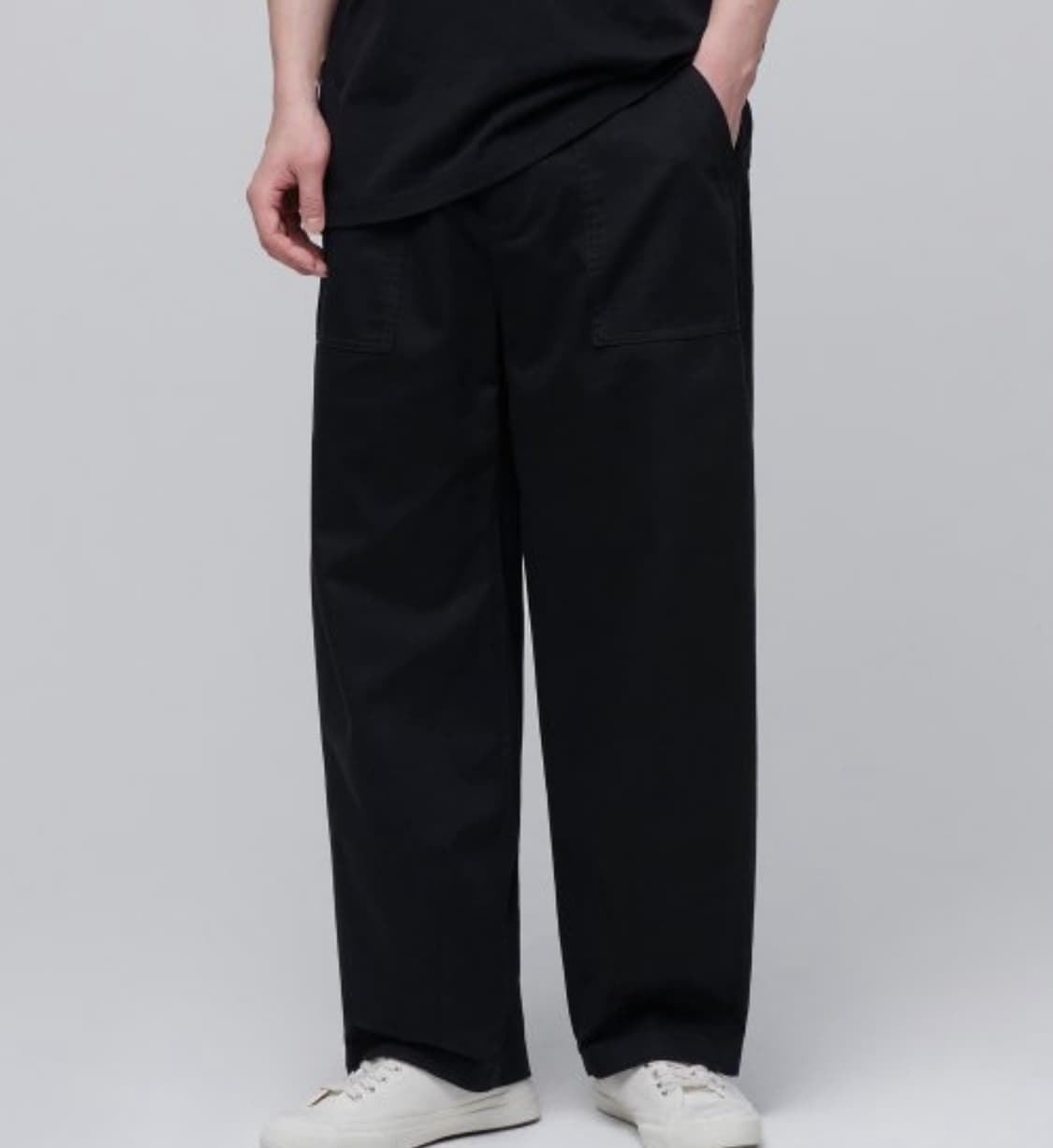 [33]무신사스탠다드 퍼티그 코튼 벌룬 팬츠/블랙 상품이미지2