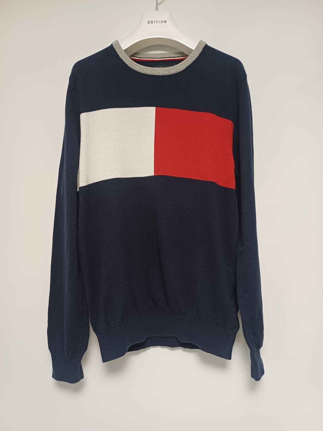 (정품) 타미힐피거 빅플래그 코튼 니트 (M) 상품이미지1