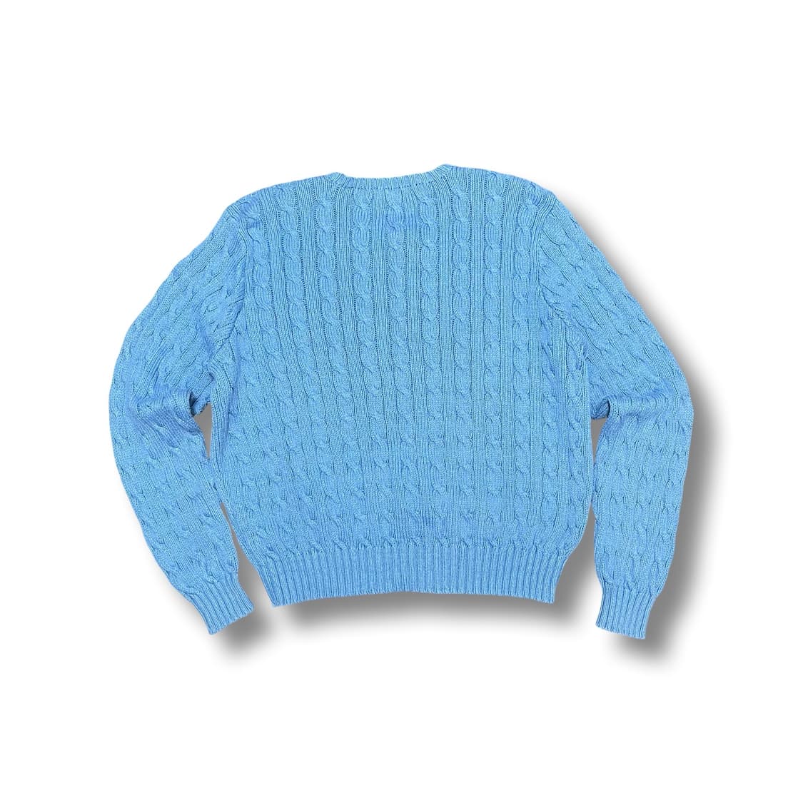 [L] 폴로 랄프로렌 빈티지 꽈배기 니트 하늘색 상품이미지4