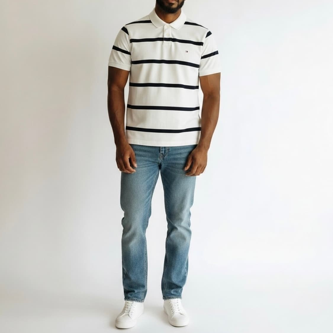 [S] Tommy 타미힐피거 스트라이프 반팔 카라티 상품이미지3