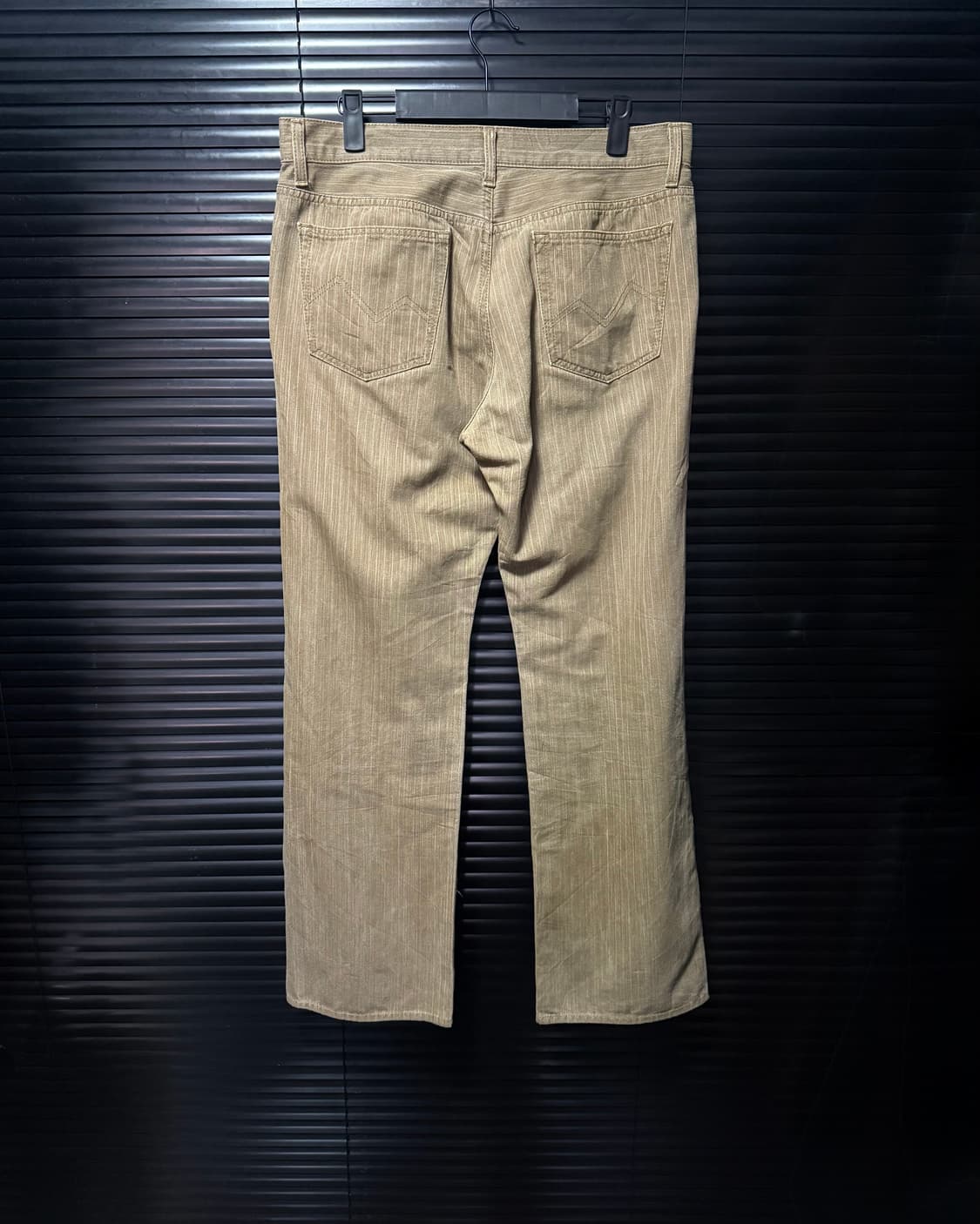 COMME CA 컬렉션 일본 스트라이프 데님 일자 세미 와이드 팬츠 32 상품이미지6