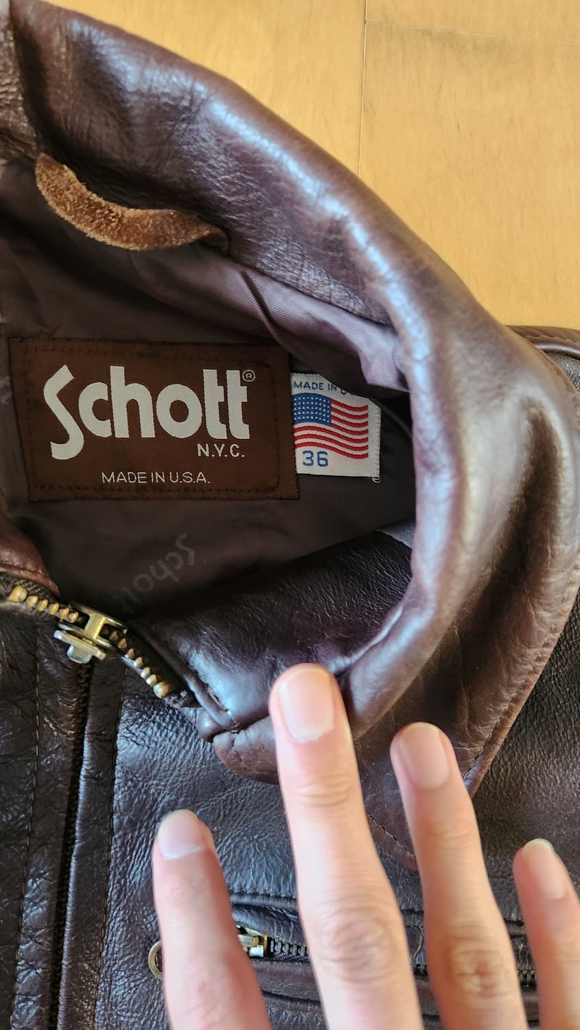 schott 브라운 레더자켓 상품이미지2