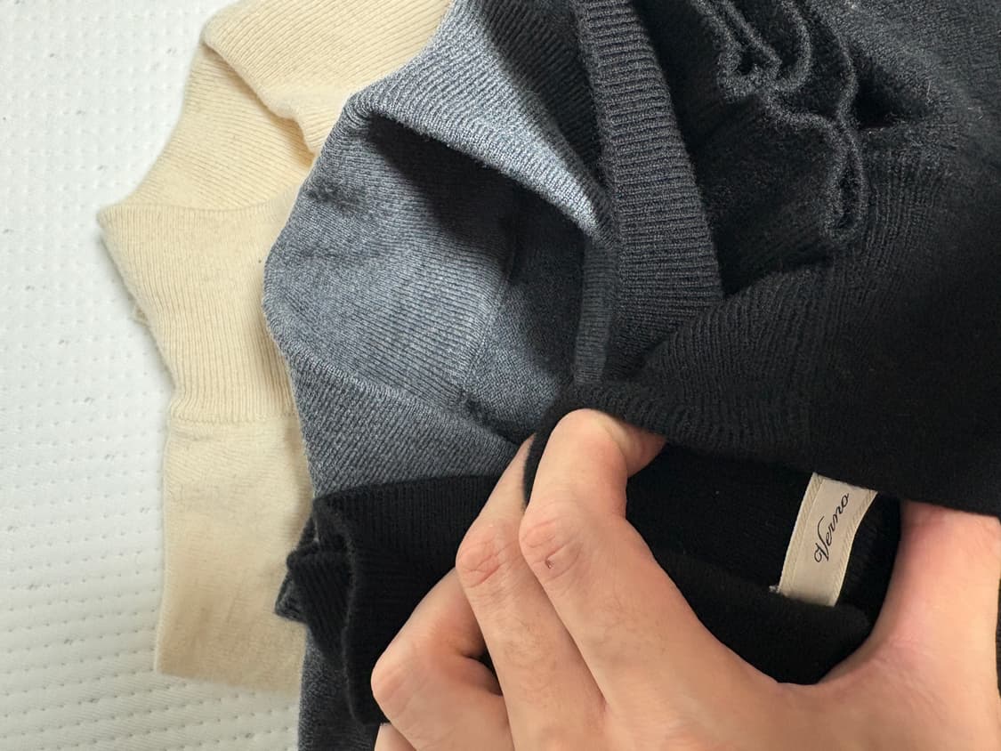 베르노 엑스트라 파인 메리노울 모크넥 니트 3컬러 XL 상품이미지4