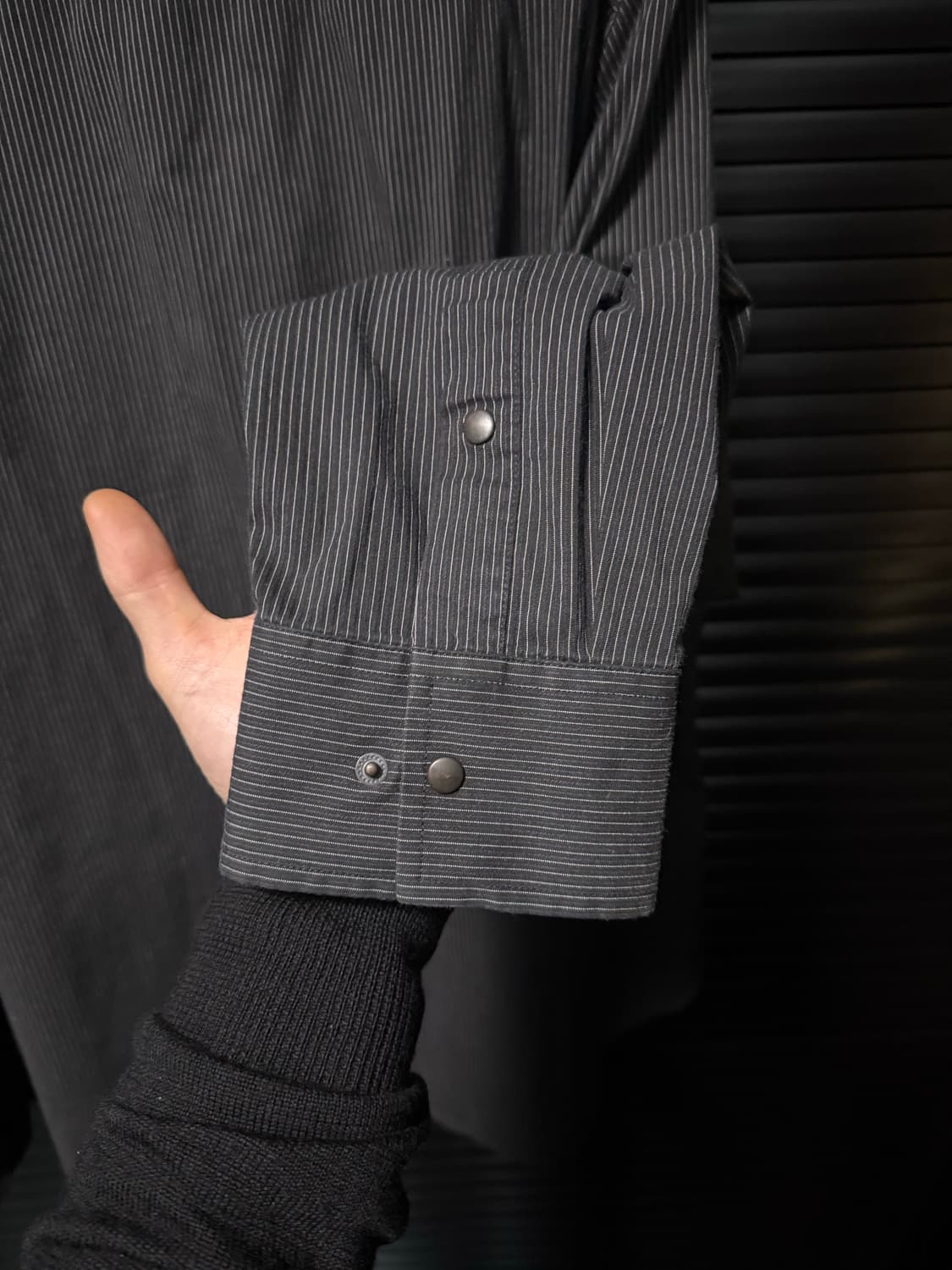 아르마니 익스체인지 핀 스트라이프 락시크 고스 펑크 XL 105 셔츠 상품이미지6