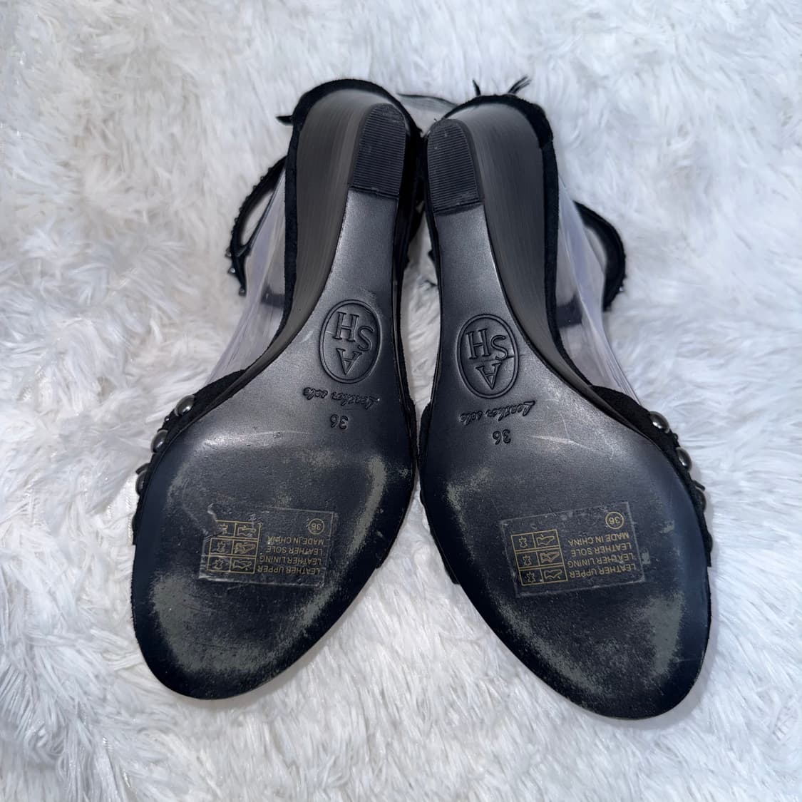 230 Ash 아쉬 스터드 블랙 스웨이드 웨지 샌들 상품이미지9