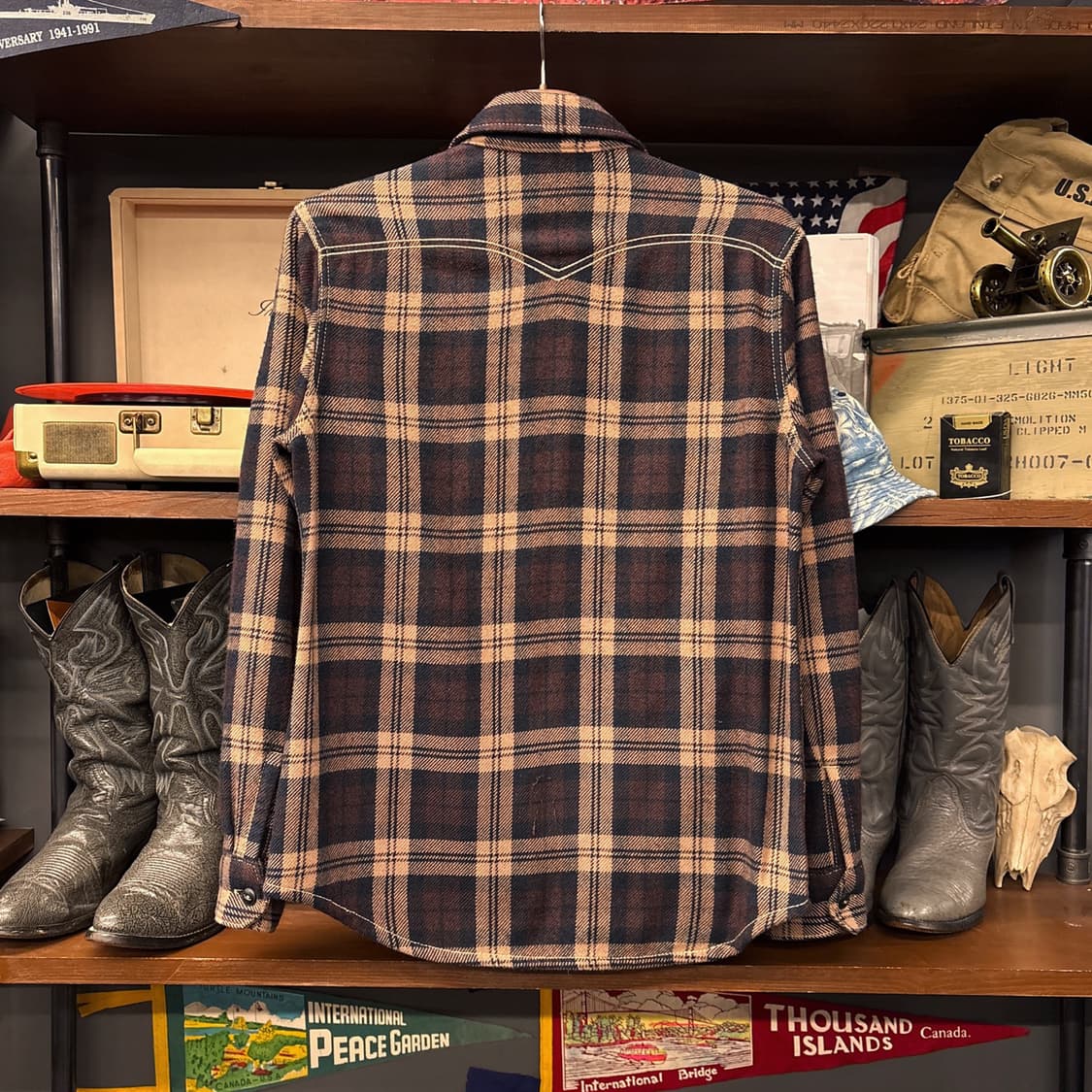 00s 리바이스 레드탭 웨스턴 요크 타탄체크 울 집업자켓 N1227 상품이미지2