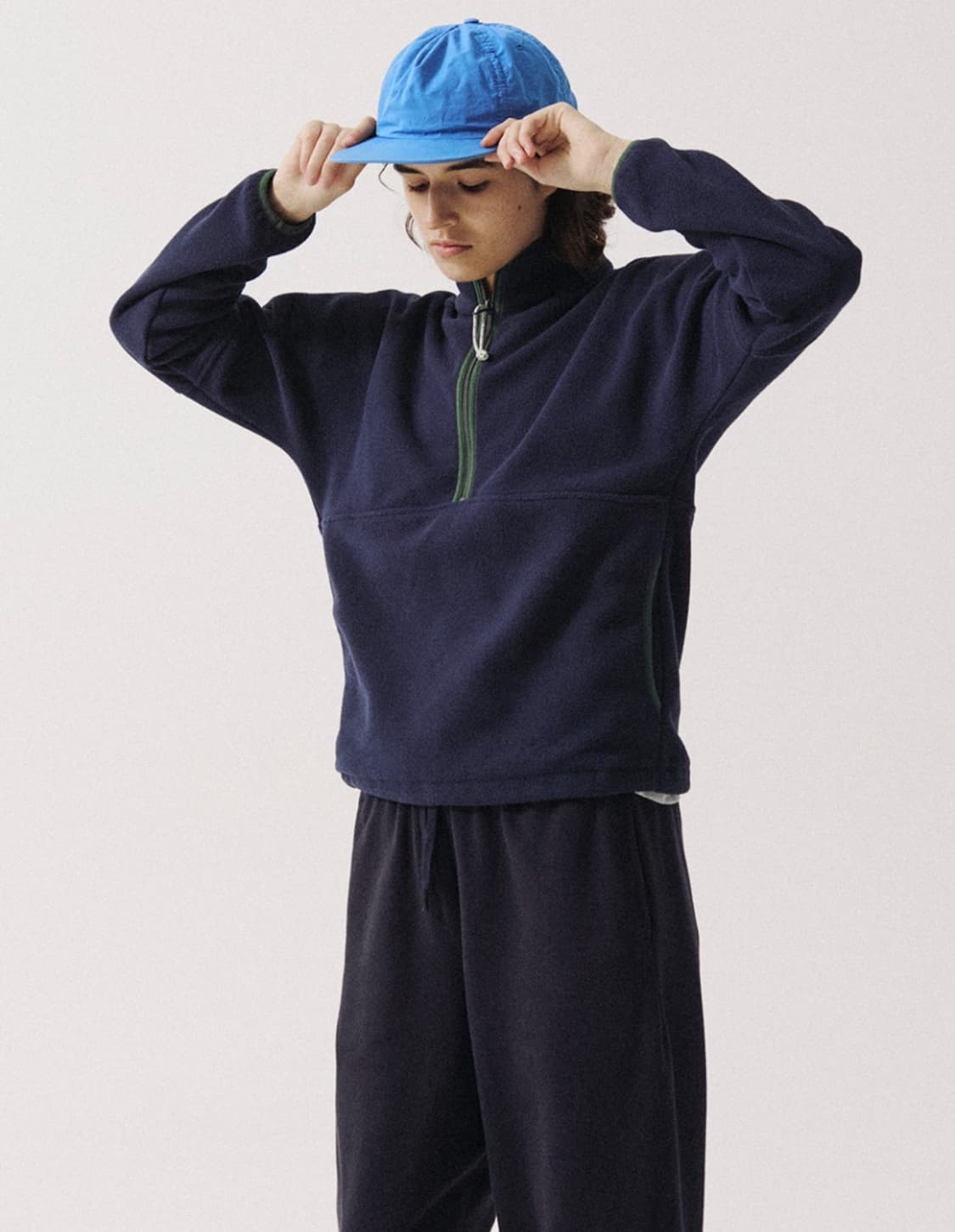 토마스모어 플리스 하프집업 네이비 m 상품이미지3