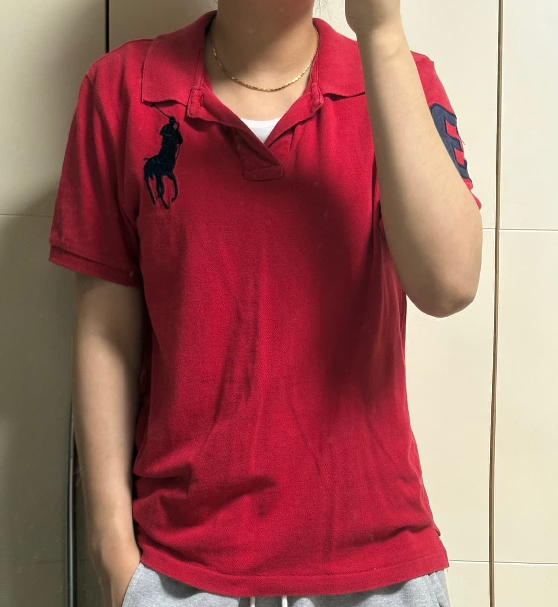 폴로 랄프로렌 빅포니 레드 카라티 상품이미지1