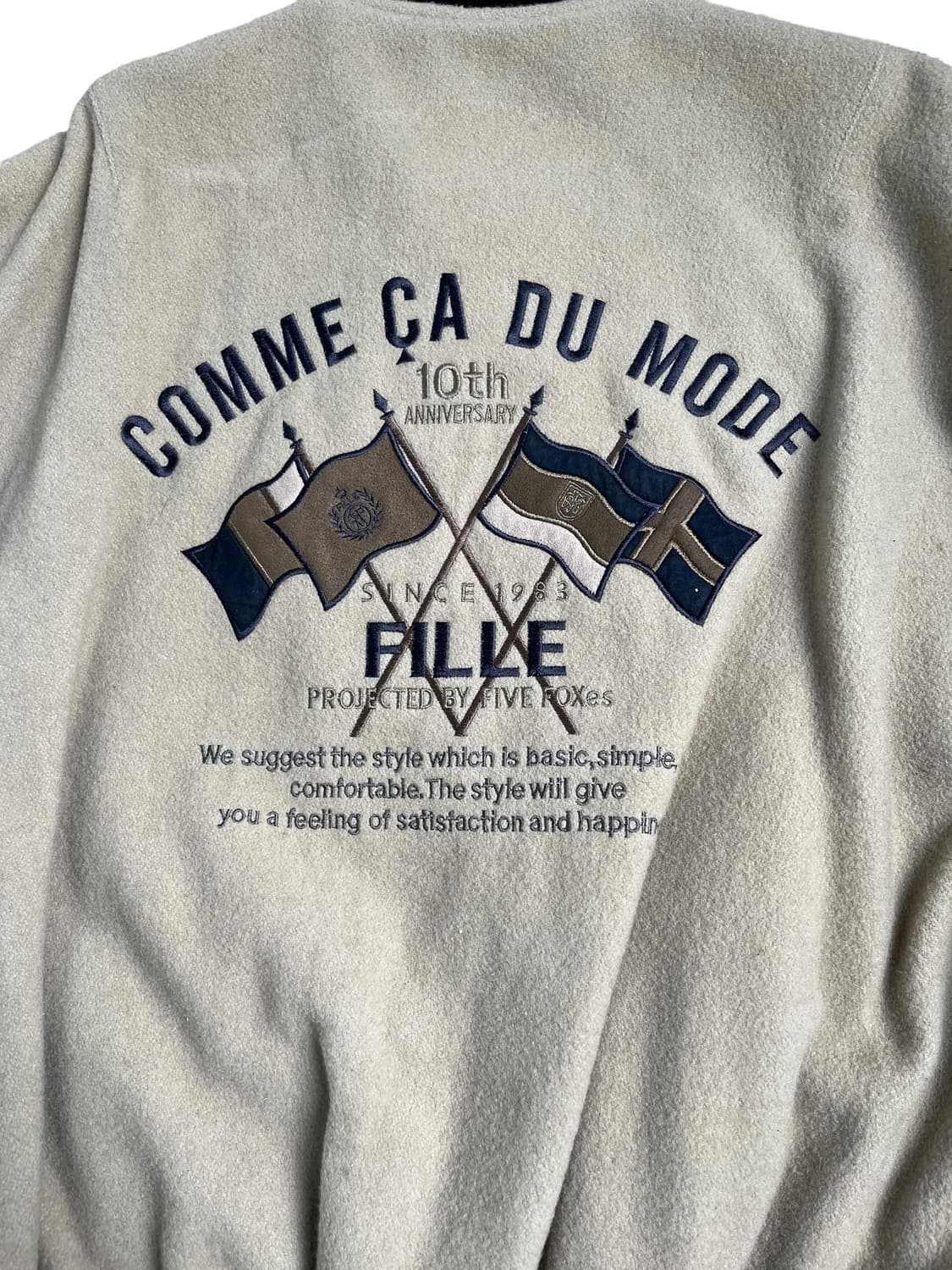 COMME CA DU MODE 레더 바시티 자켓 90s 상품이미지5