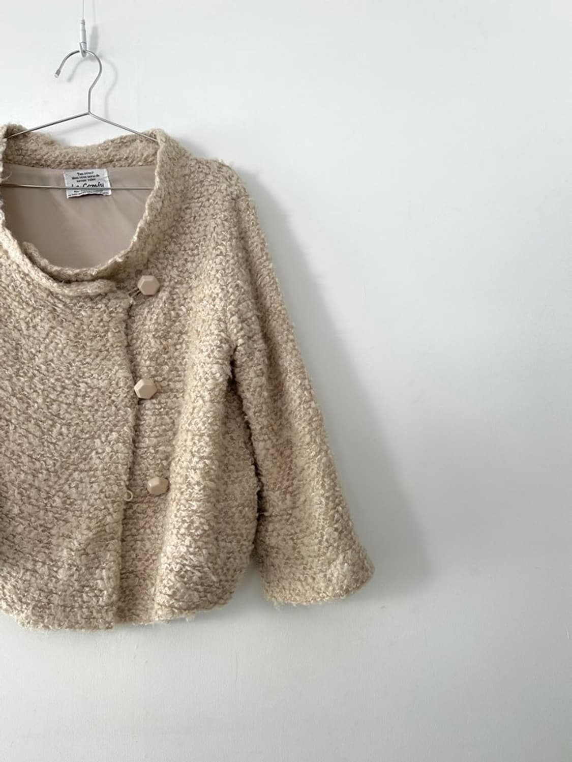 Fold neck button jacket / beige 상품이미지7