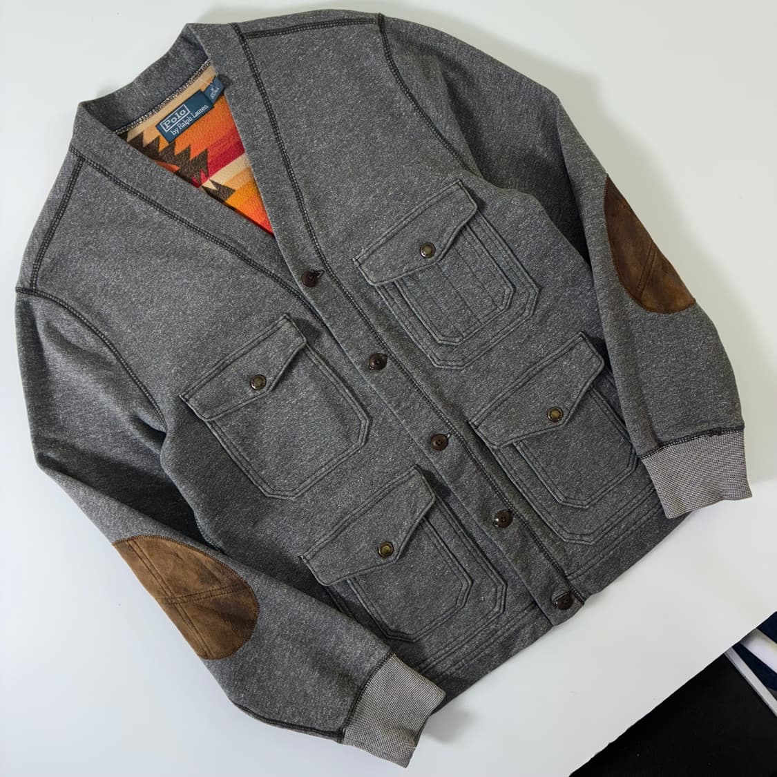 Polo  폴로 랄프로렌 코튼 엘보패치 나바호 가디건   상품이미지3