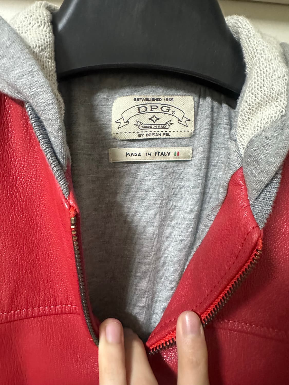 Italy hooded leather jacket 상품이미지2