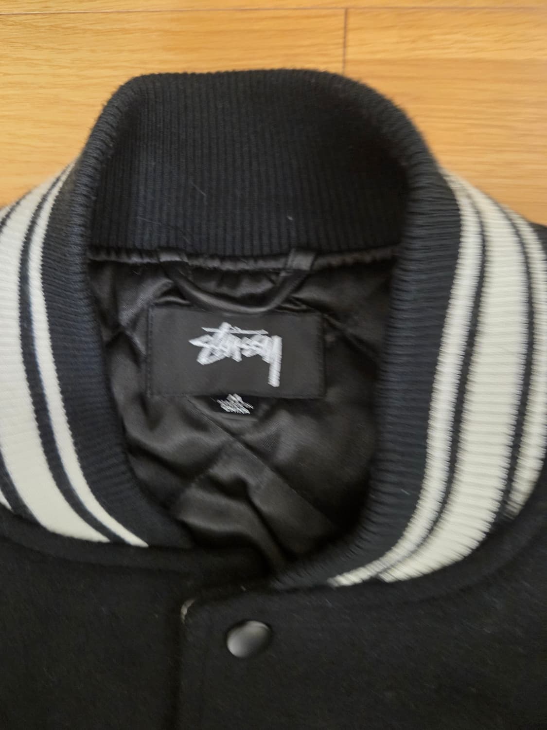 스투시 컴피티션 바시티 자켓 블랙 m 상품이미지3