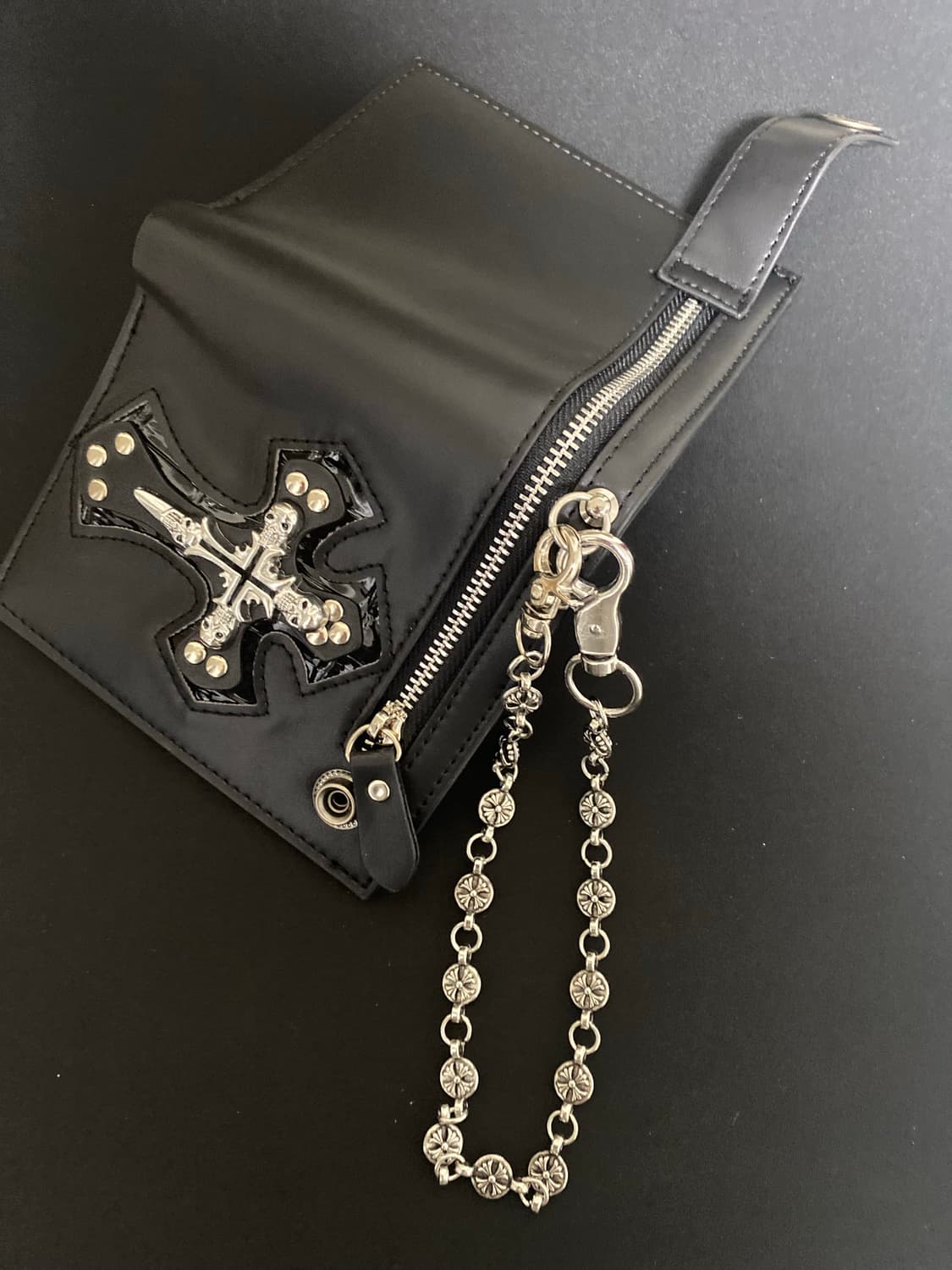 고딕 스컬 크로스 체인 웰렛 상품이미지3