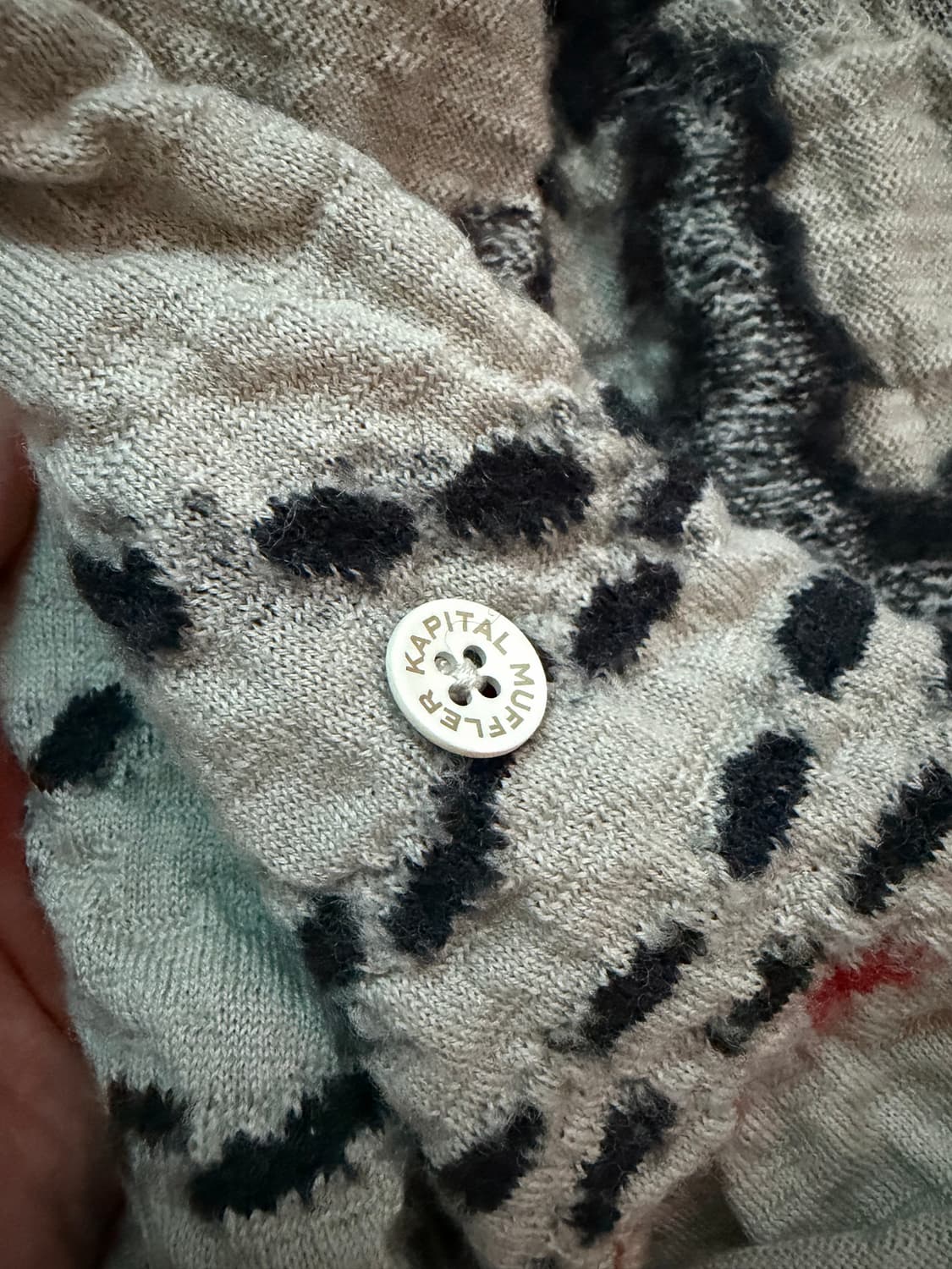 캐피탈 축융 울 사시코 HAPPY 머플러 아이보리 상품이미지3