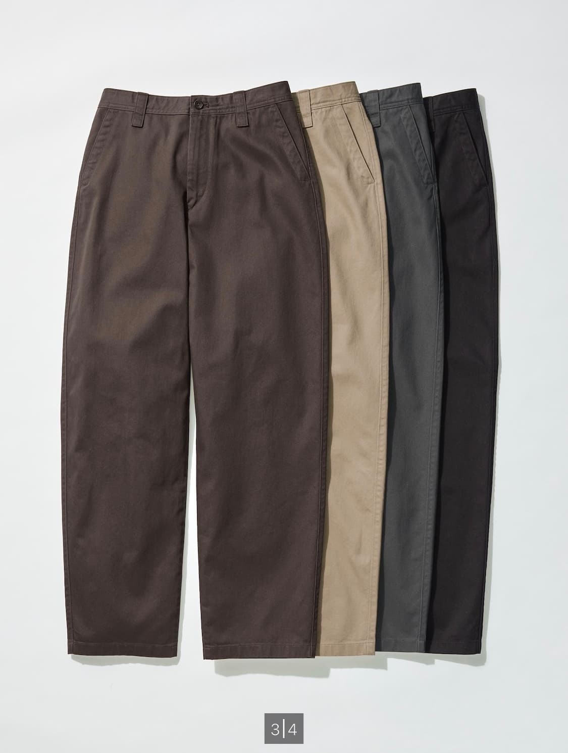 유니클로 와이드 치노팬츠 브라운 82 상품이미지1