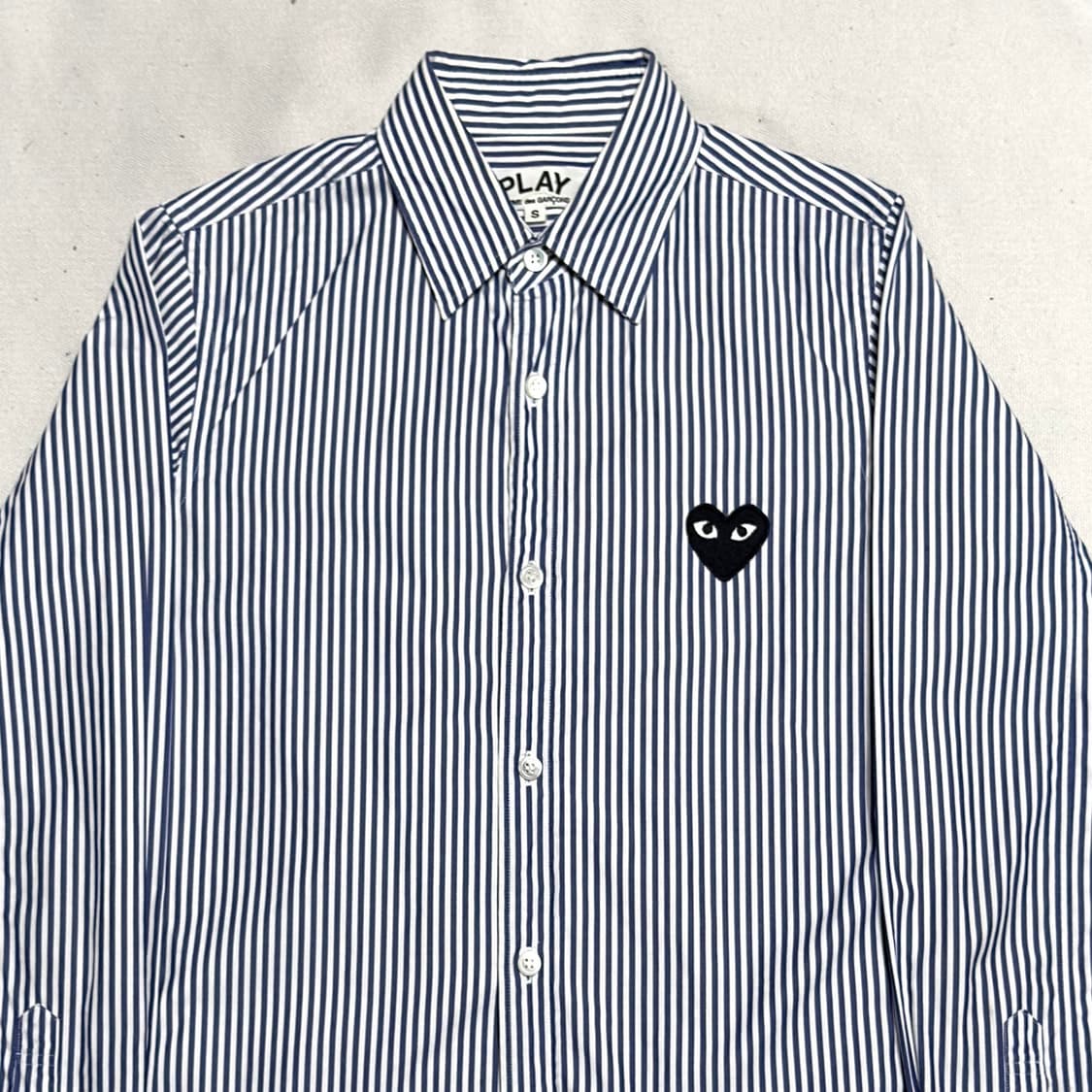 S 꼼데가르송 여성용 스트라이프 셔츠 상품이미지1