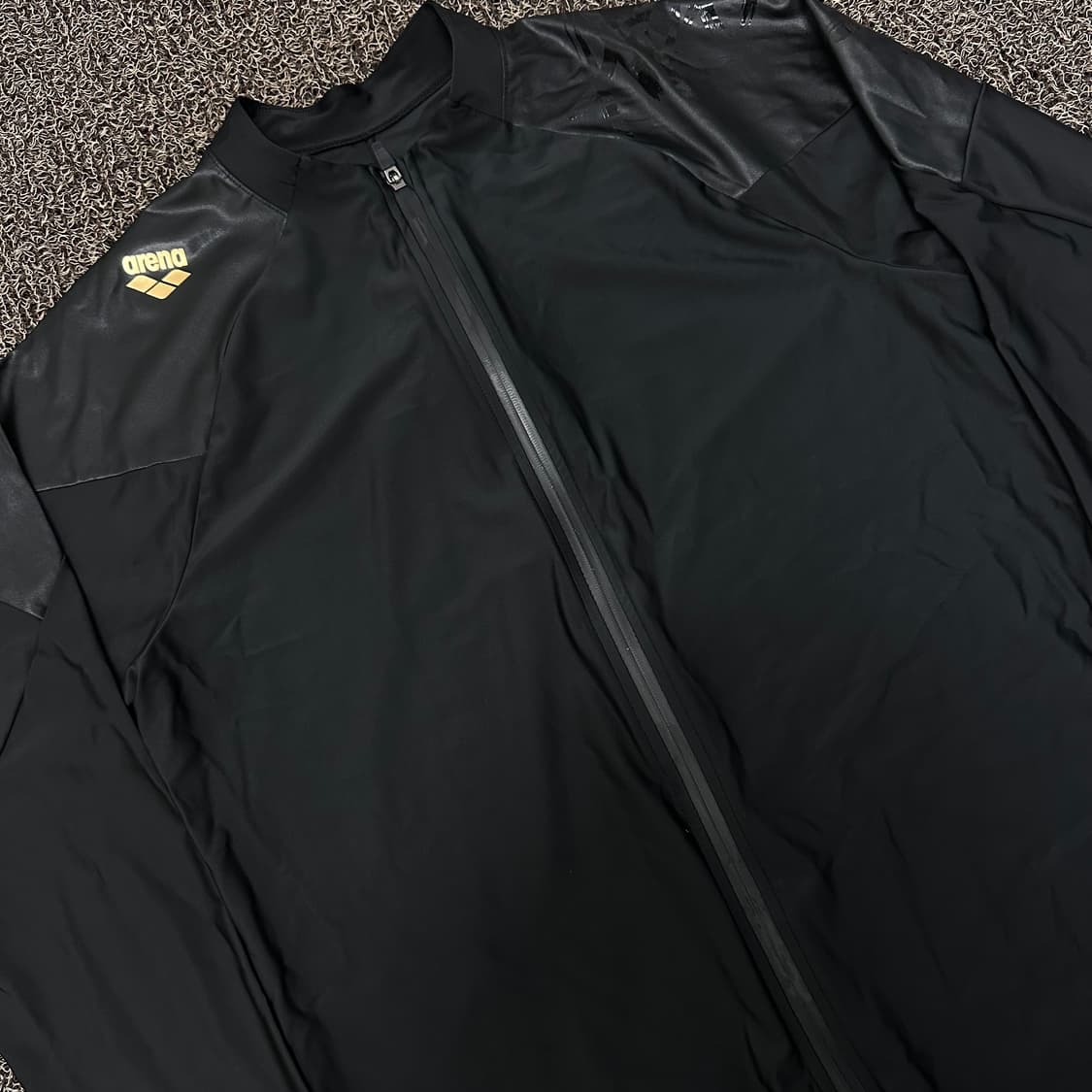 arena 아레나 블랙 래쉬가드 집업 자켓 110(2XL) 상품이미지2