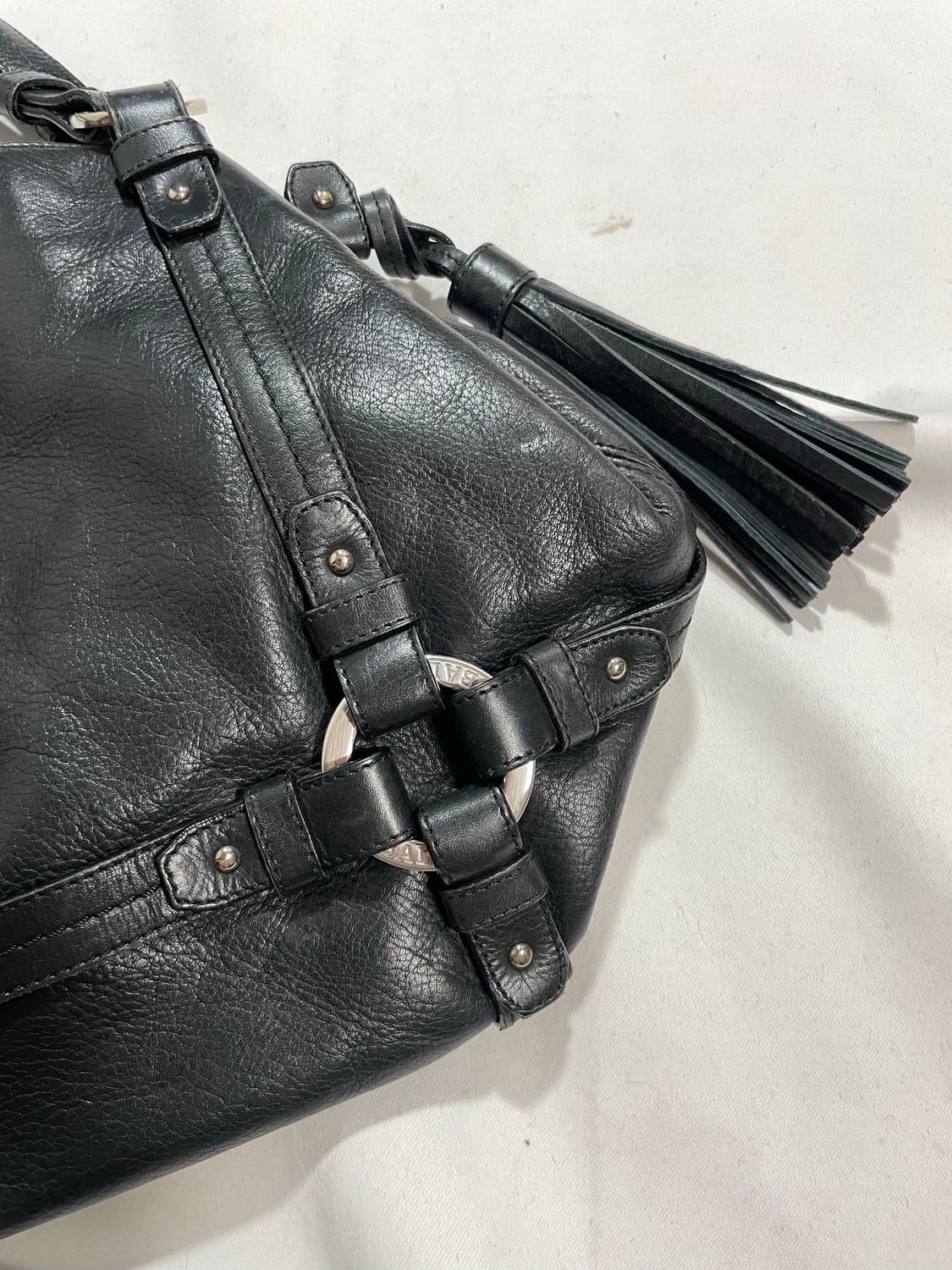 발리 y2k 모터사이클 레더 벨트백 상품이미지4