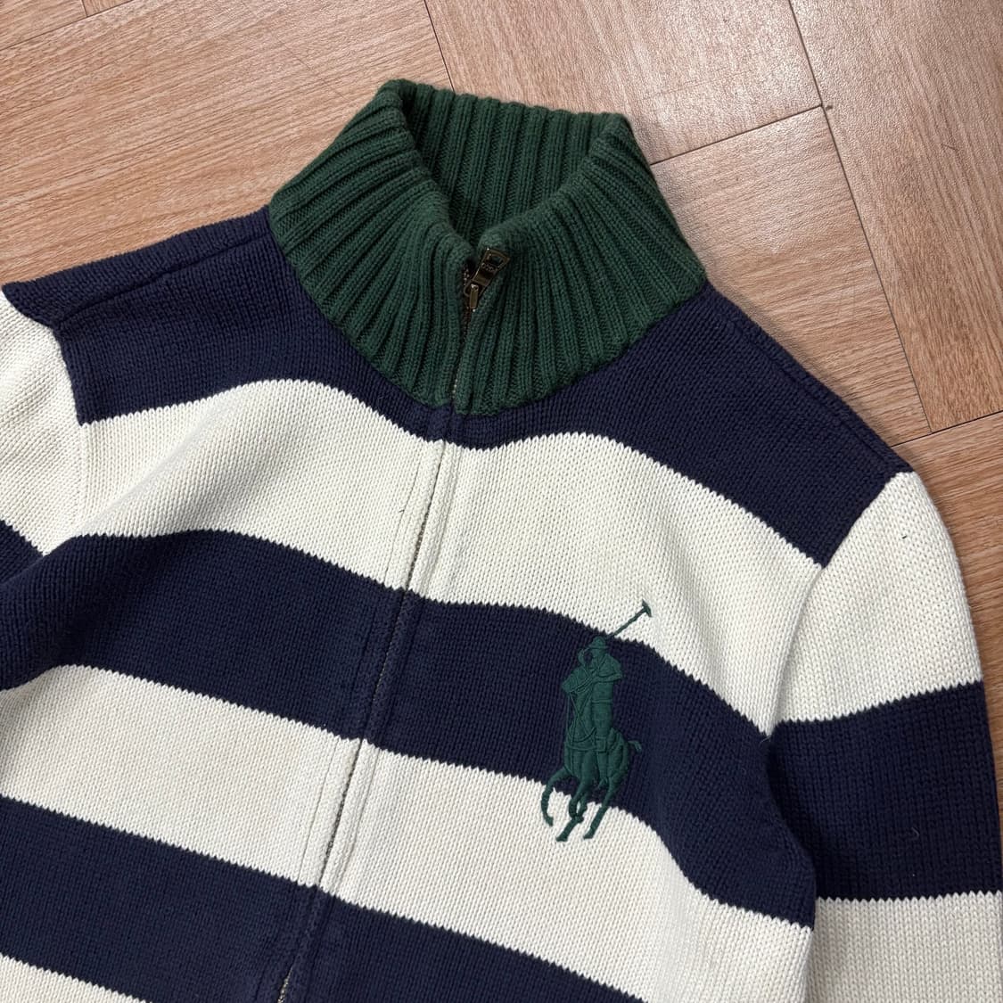 폴로 랄프로렌 빈티지 빅포니 스트라이프 니트 집업 상품이미지3