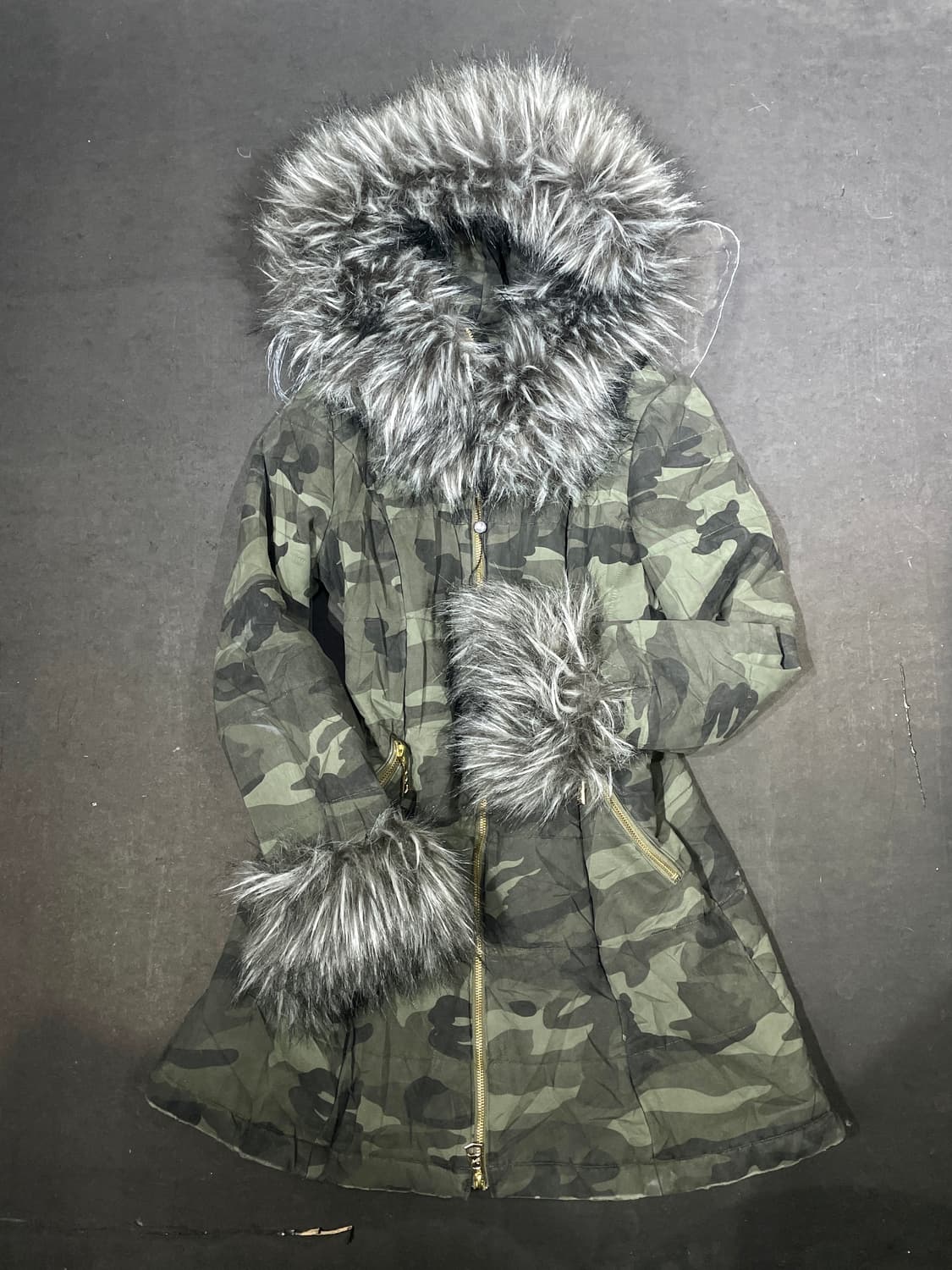 일본빈티지 라디 RADY 오네 갸루 퍼 야상 울프죠 카모 자켓 M 상품이미지1