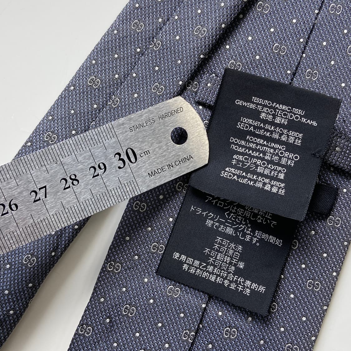 신형 구찌(GUCCI) 모노그램 명품 정품 블랙넥타이 상품이미지5