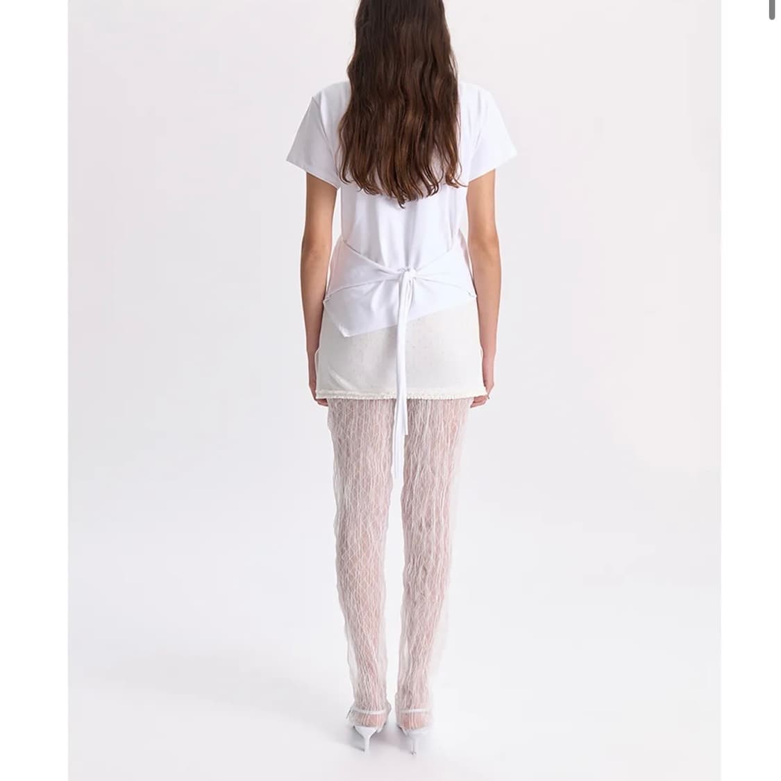 gyeong 경 Layered Wrap Tee_White  상품이미지2