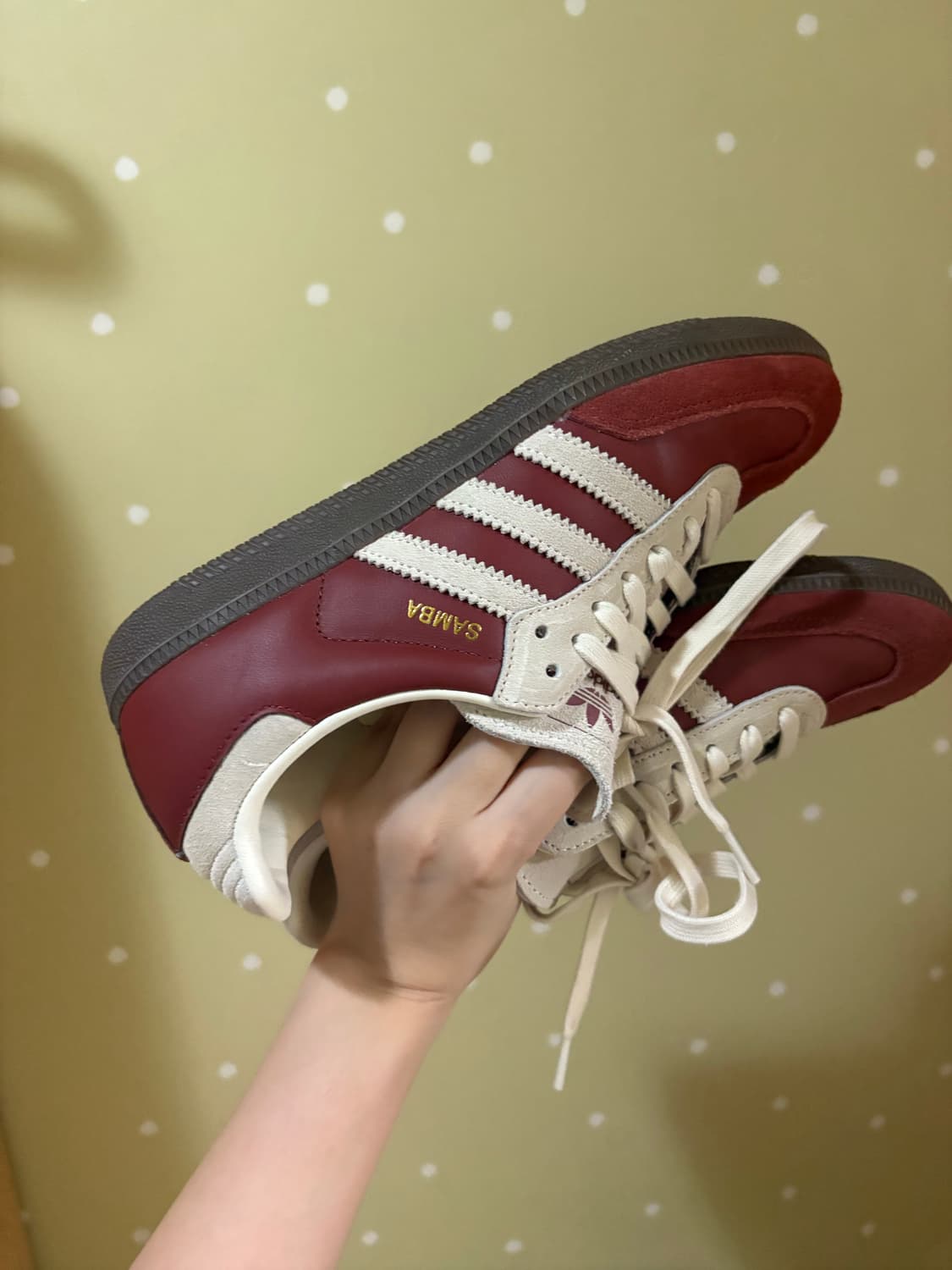 아디다스 삼바 OG 프리러브드 루비 크림 화이트 상품이미지6