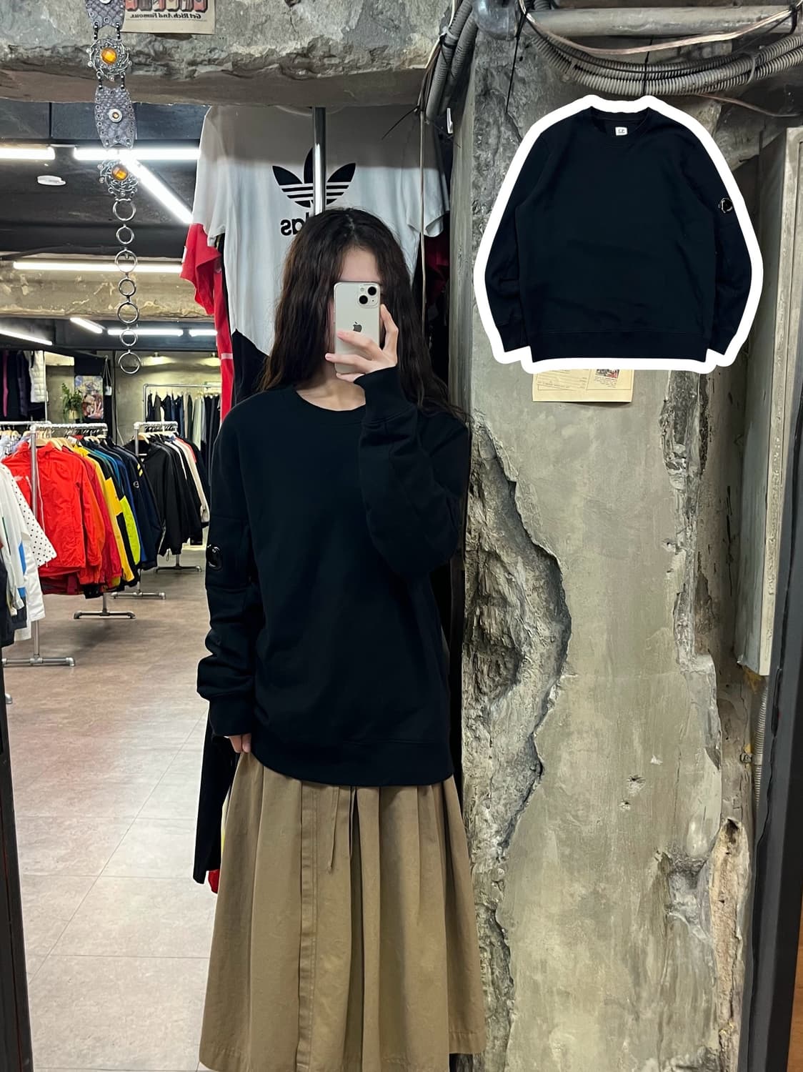 씨피컴퍼니 맨투맨 블랙 XL #csz1982 상품이미지1