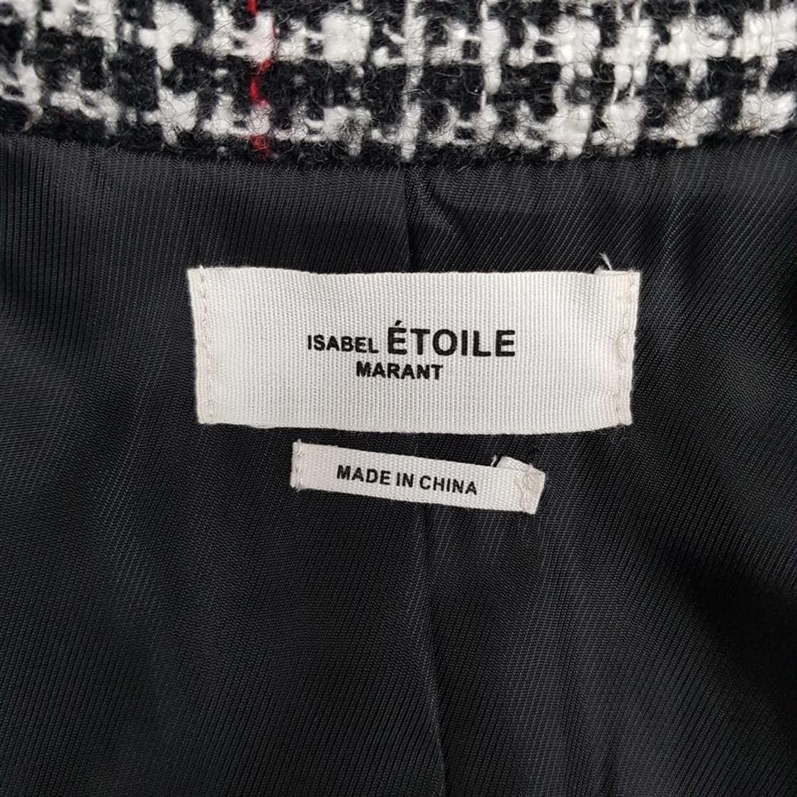 이자벨마랑 에뚜왈 버진울 트위드 체크 자켓 36사이즈 상품이미지8