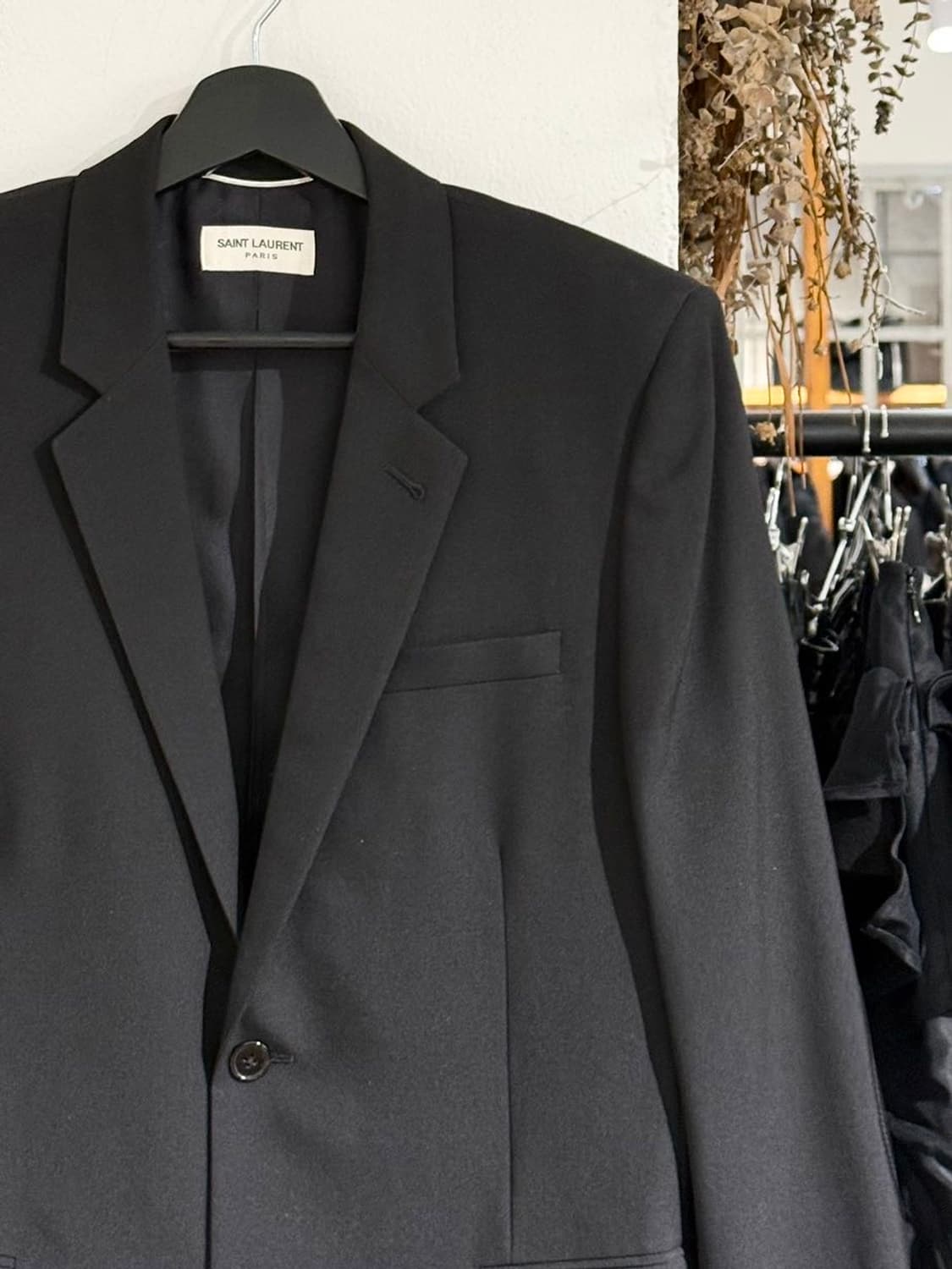생로랑 블랙 라나 버진 울 싱글 블레이저 자켓 상품이미지3