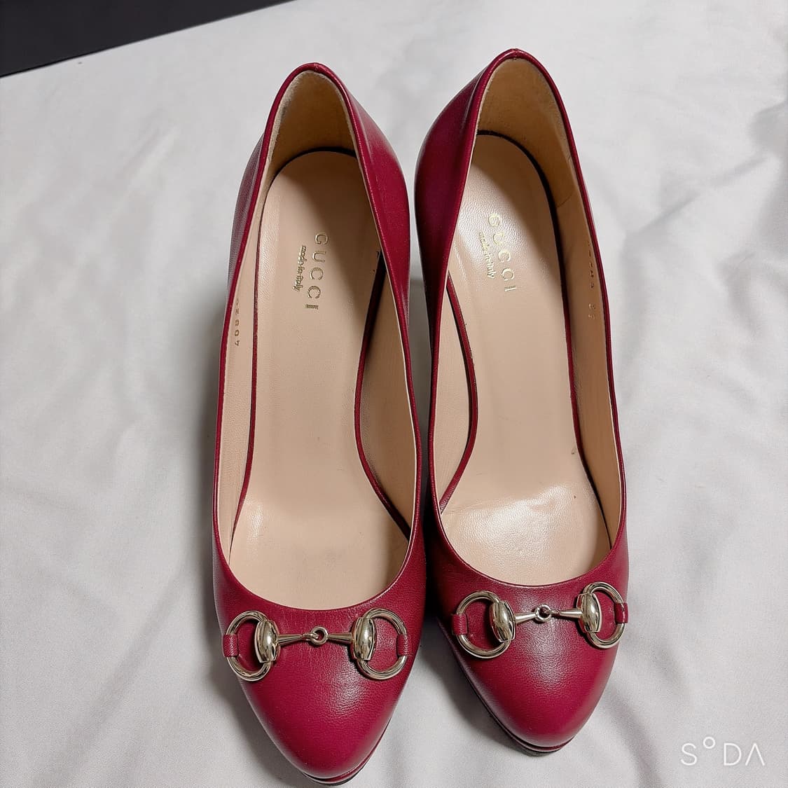 구찌 홀스빗 펌프스 구두 버건디 37 상품이미지2