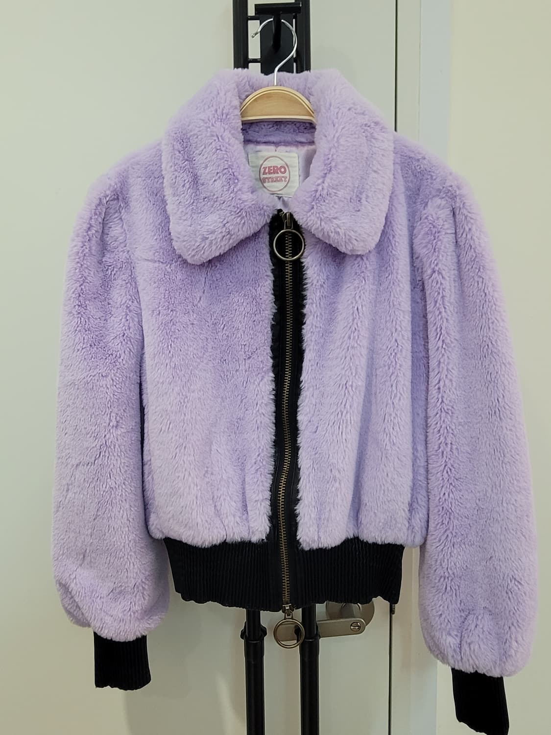 제로 스트릿 라벤더 에코퍼 크롭 집업  자켓 상품이미지1