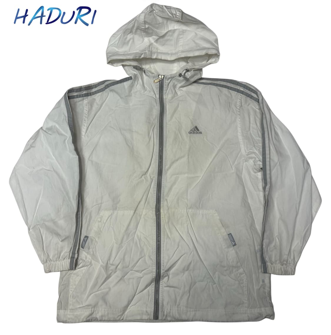 아디다스 00s 퍼포먼스로고 화이트후드바람막이 95 상품이미지1