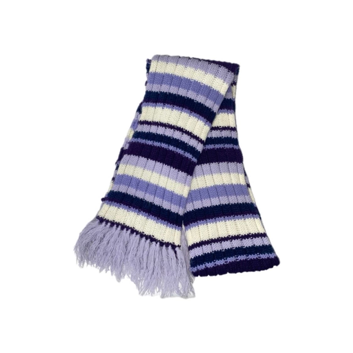 큐티 퍼플 톤 스트라이프 니트 머플러 상품이미지3