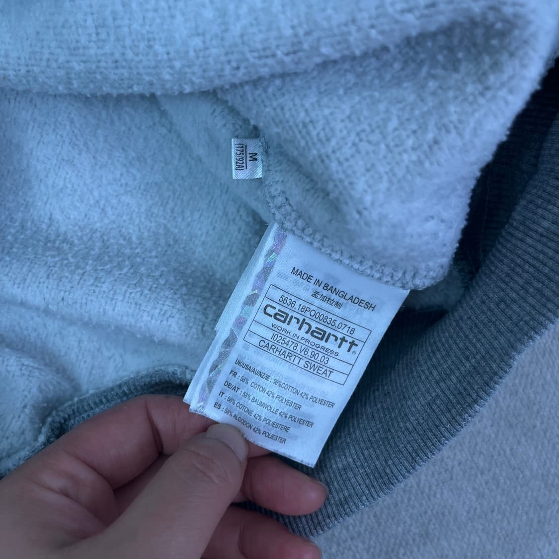 100 칼하트wip 스펠아웃 맨투맨 상품이미지5