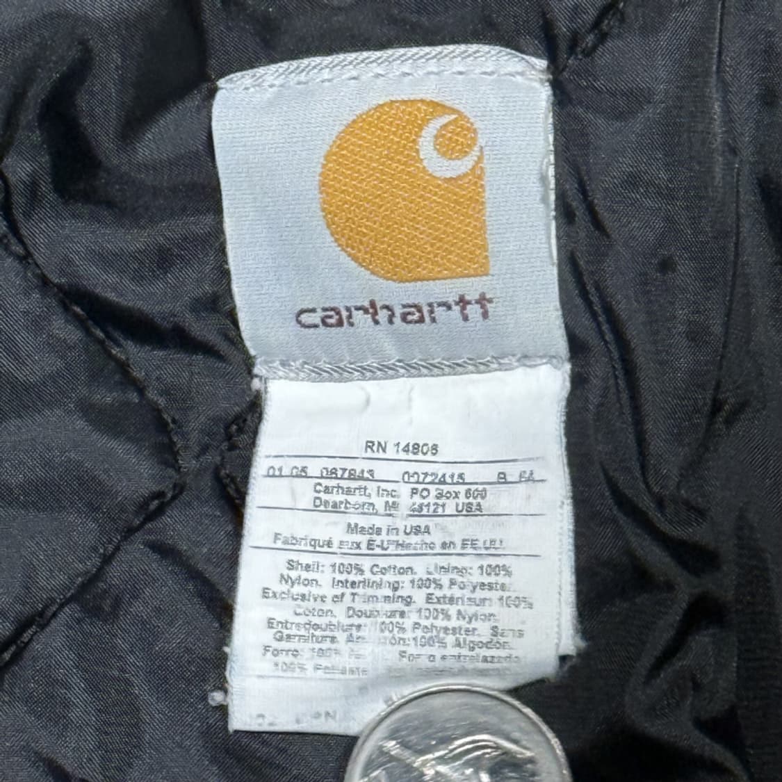 칼하트 아크틱 자켓 J02 워크 자켓 덕 캔버스 쉘 퀼팅 라이닝 상품이미지4