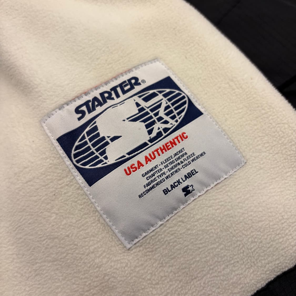 [L] 스타터 스카치 블랙 화이트 플리스 후리스 자켓 C369 상품이미지4