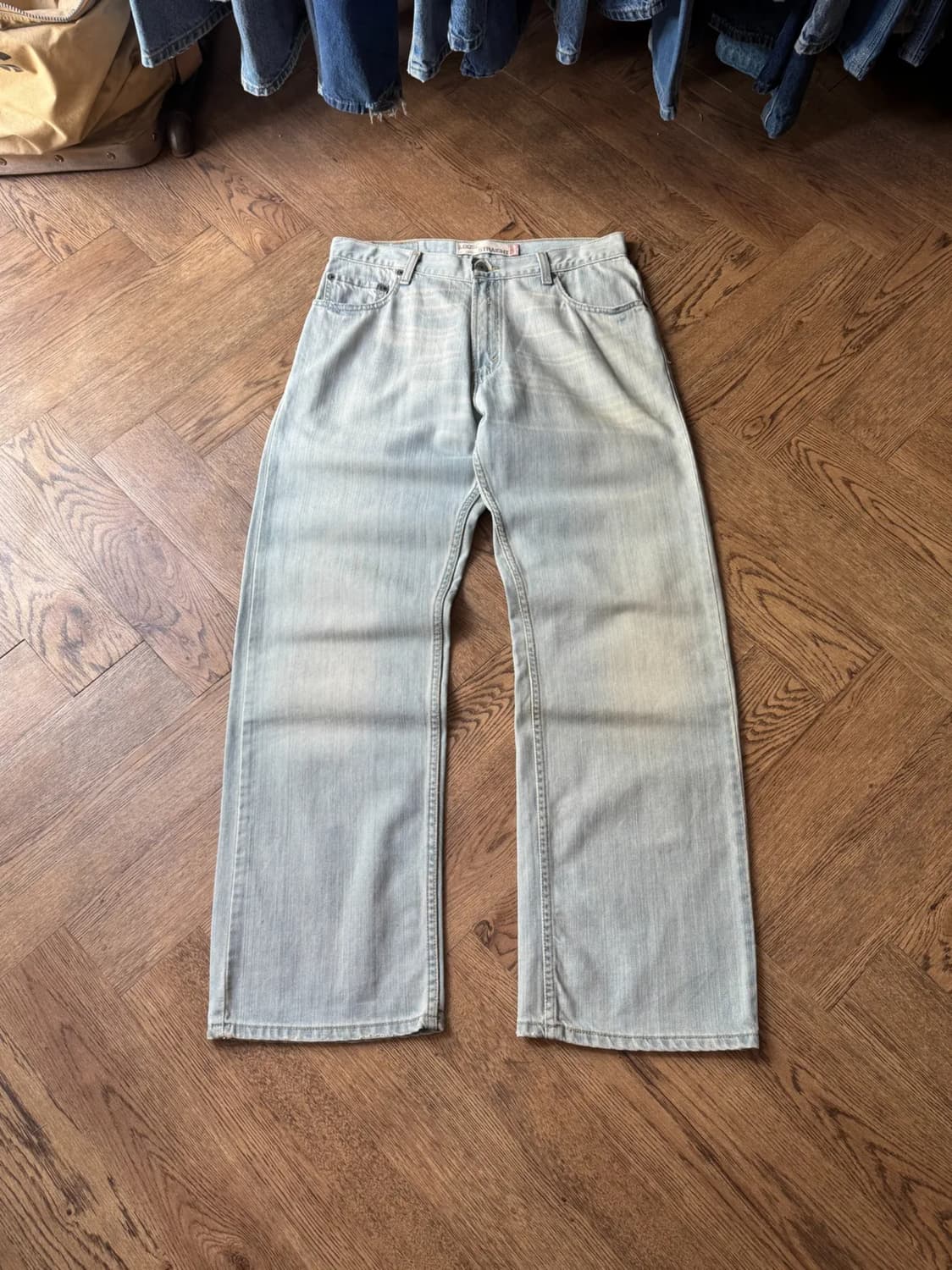 [30]00's 리바이스 569 멕시코제 라이트블루 워싱 와이드 데님팬츠 상품이미지1