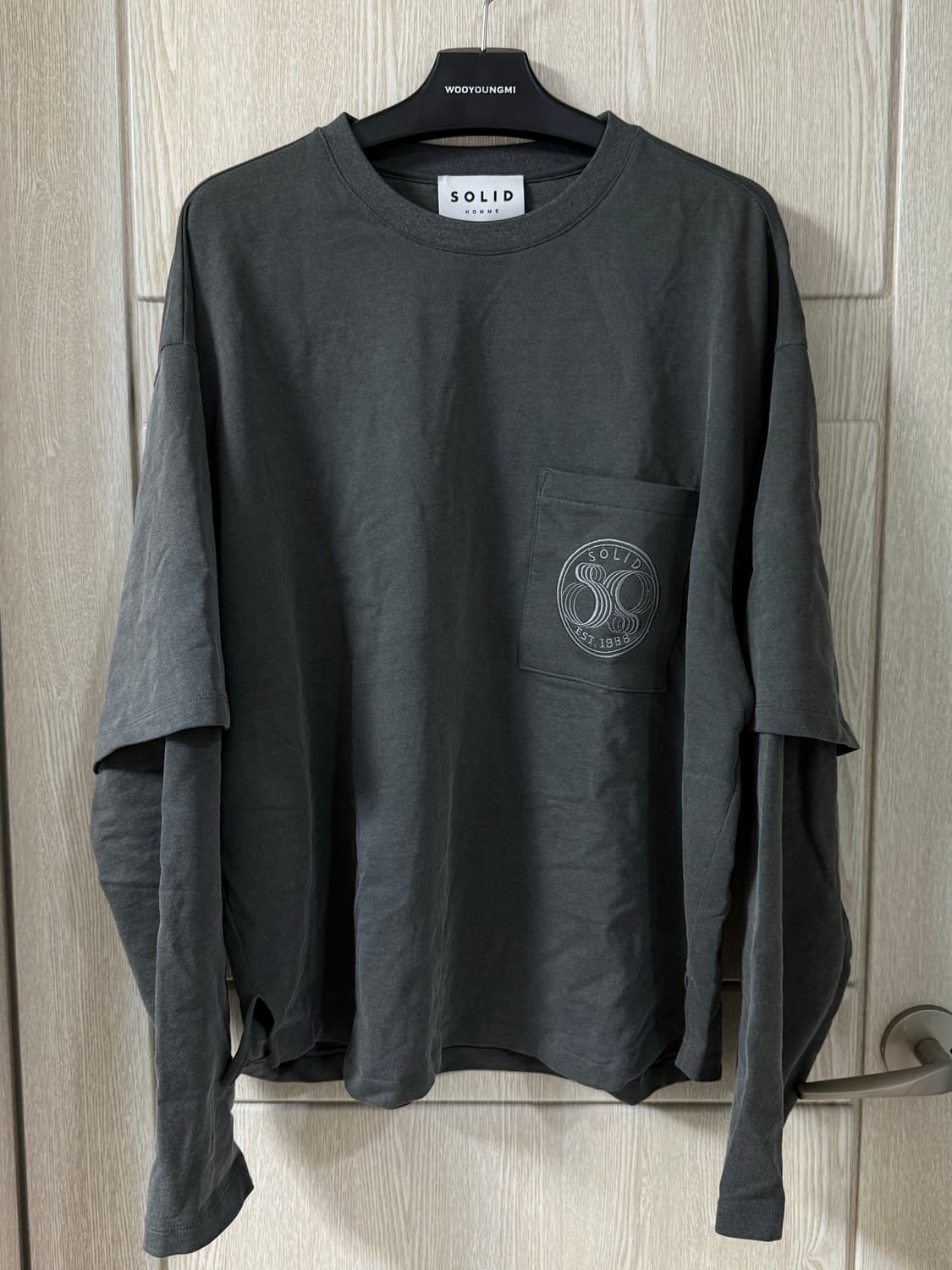 솔리드옴므 피그먼트 레이어드 롱슬리브 48. 상품이미지2