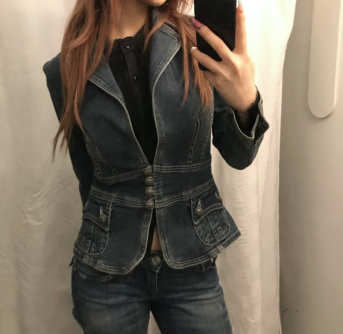 Vintage 빈티지 오네갸루 데님 자켓 상품이미지1