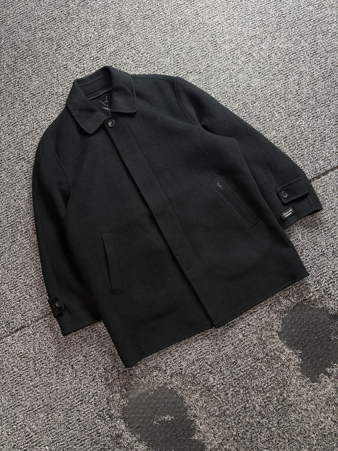 90s YSL 입생로랑 울 캐시미어 혼방 하프 코트 4284 상품이미지1