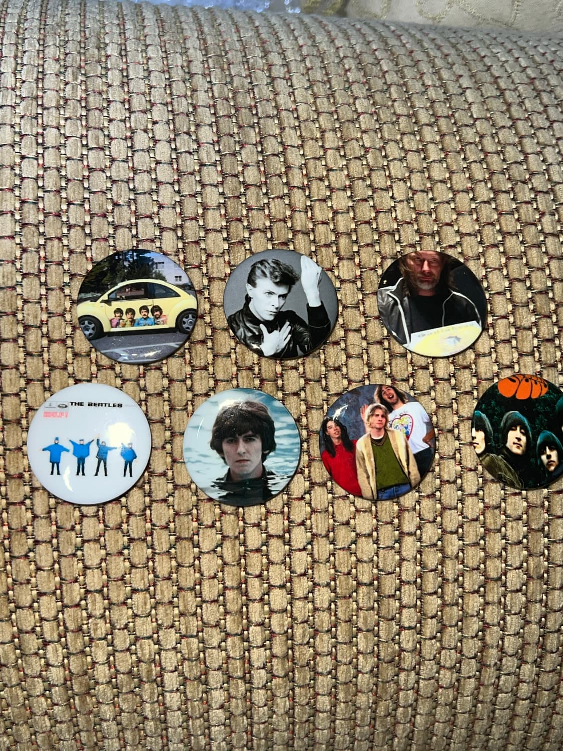 비틀즈, 너바나, 보위, 톰요크 뱃지 7개 세트 상품이미지1