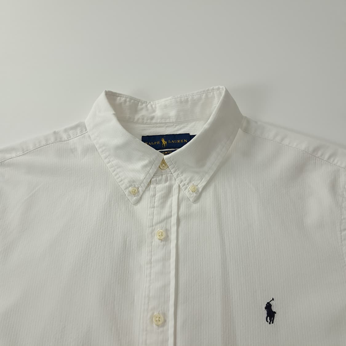 CK226 XL 폴로 시어서커 버튼다운 화이트 반팔 셔츠 남방 상품이미지2